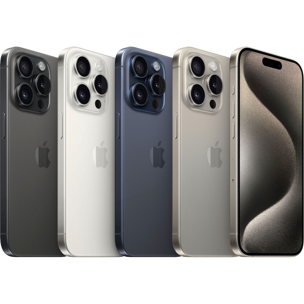 Apple Smartphone »iPhone 15 Pro 256GB«, black titanium, 15,5 cm/6,1 Zoll, 256 GB Speicherplatz, 48 MP Kamera