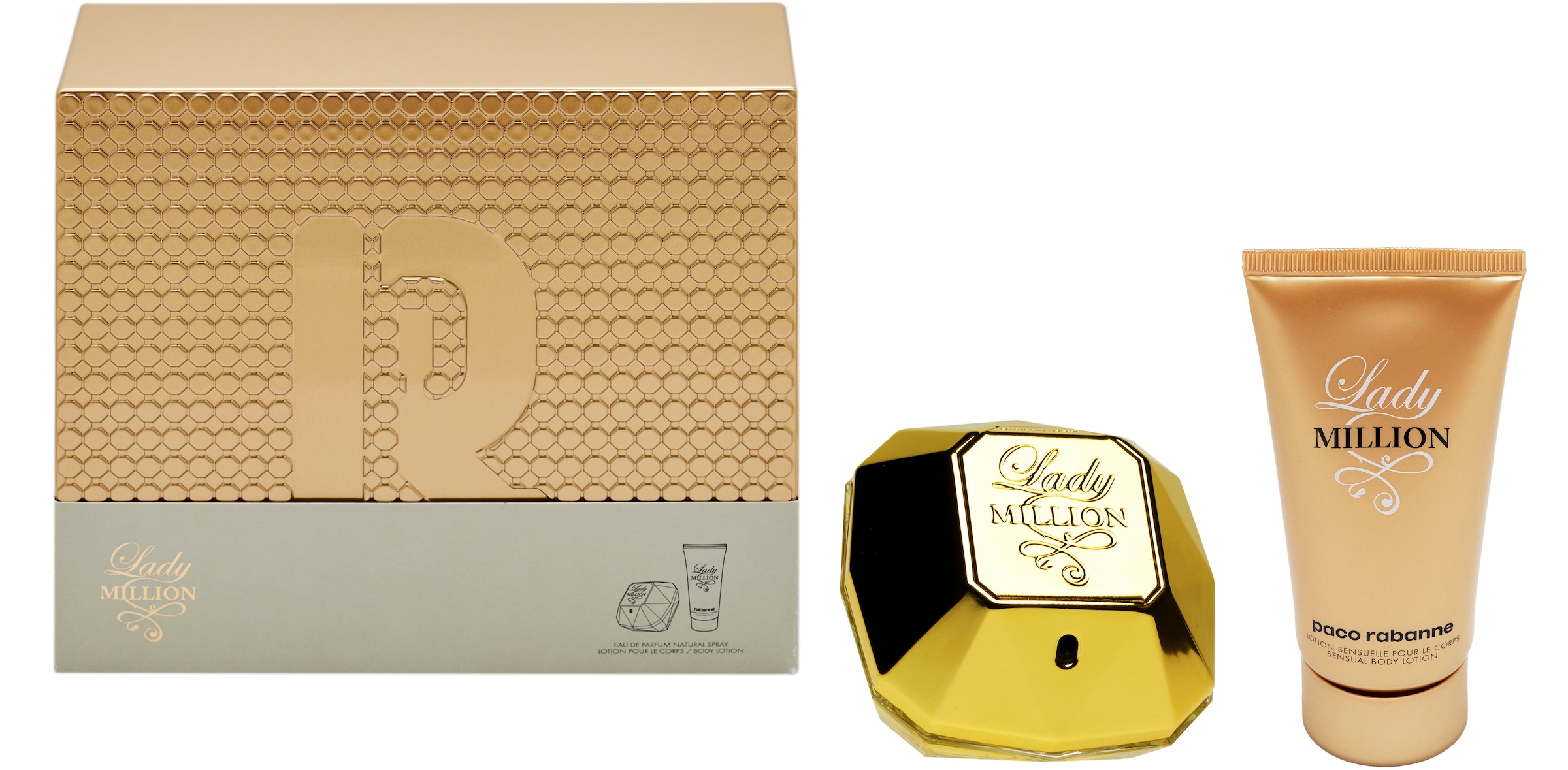 paco rabanne Duft-Set »Lady Million«, (2 tlg.), Parfum, EdP, Frauenduft, Bodylotion