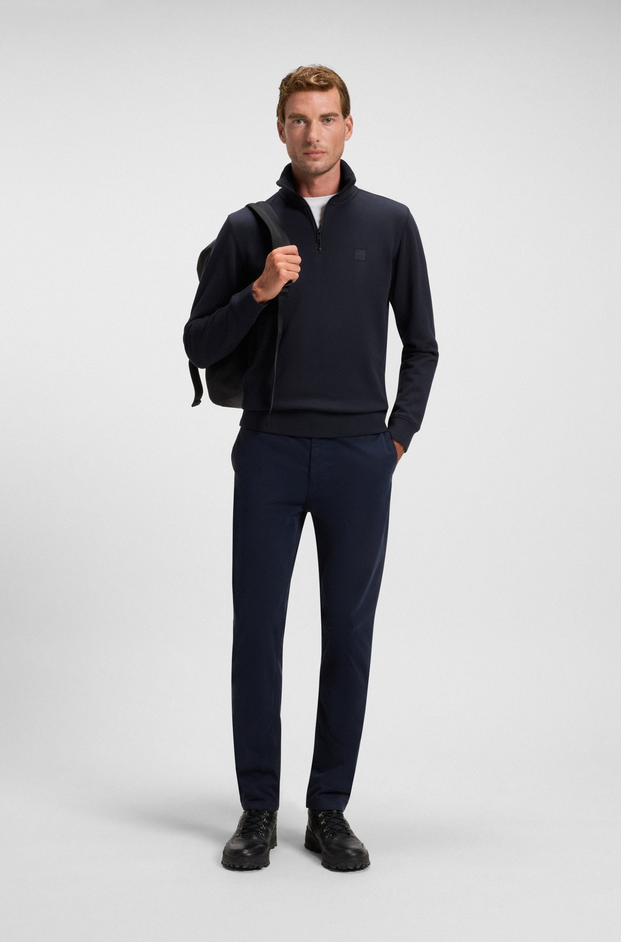 Thumbnail - BOSS ORANGE Sweatshirt "Zetrust" 1 Stk. tlg. mit Reißverschluss am Kragen