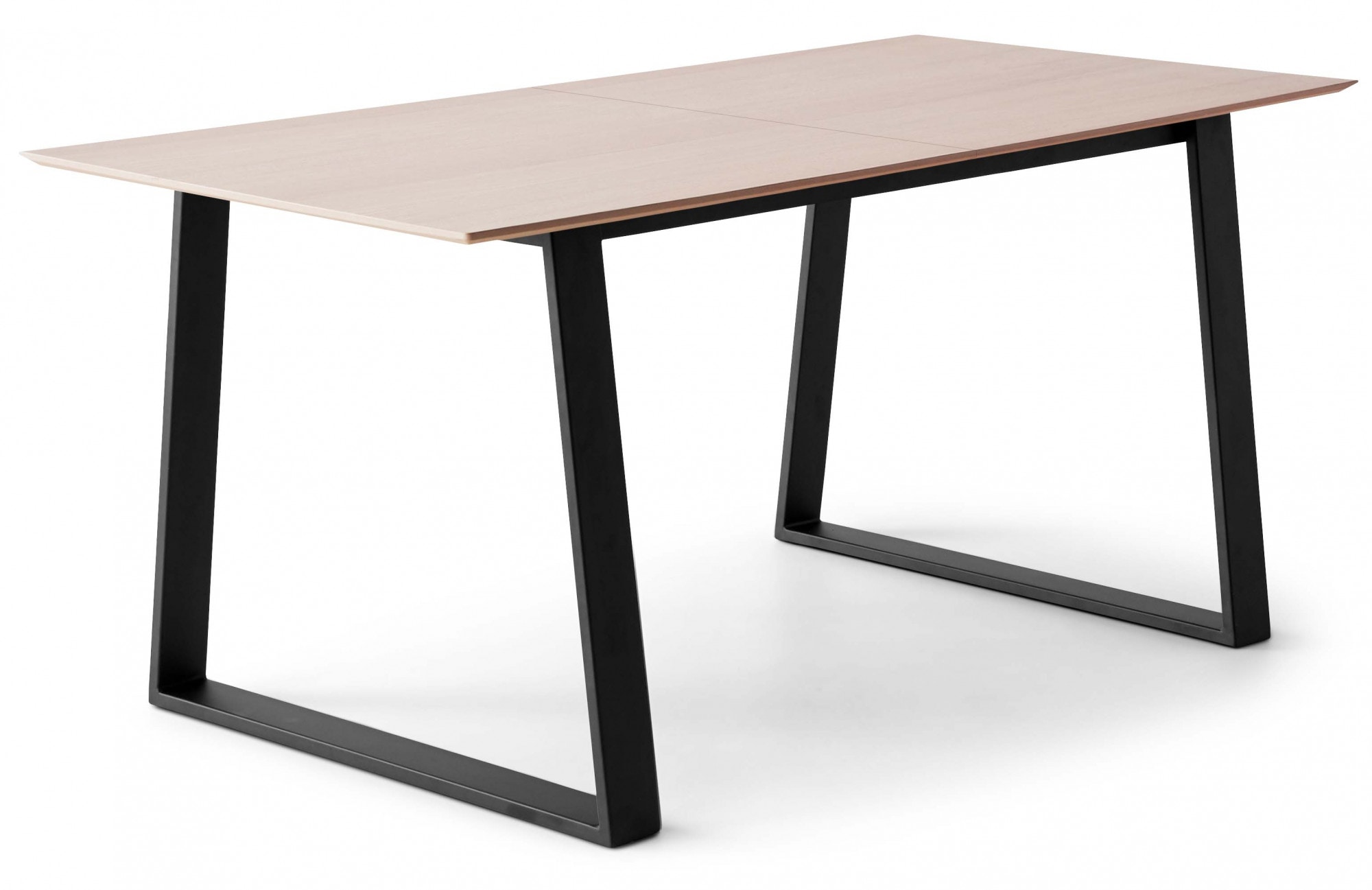 Hammel Furniture "Meza Designtisch mit Auszugsfunktion und 2 Einlegeplatten" 1 Stk. tlg. rechteckige Tischplatte MDF, Trapez Metallgestell