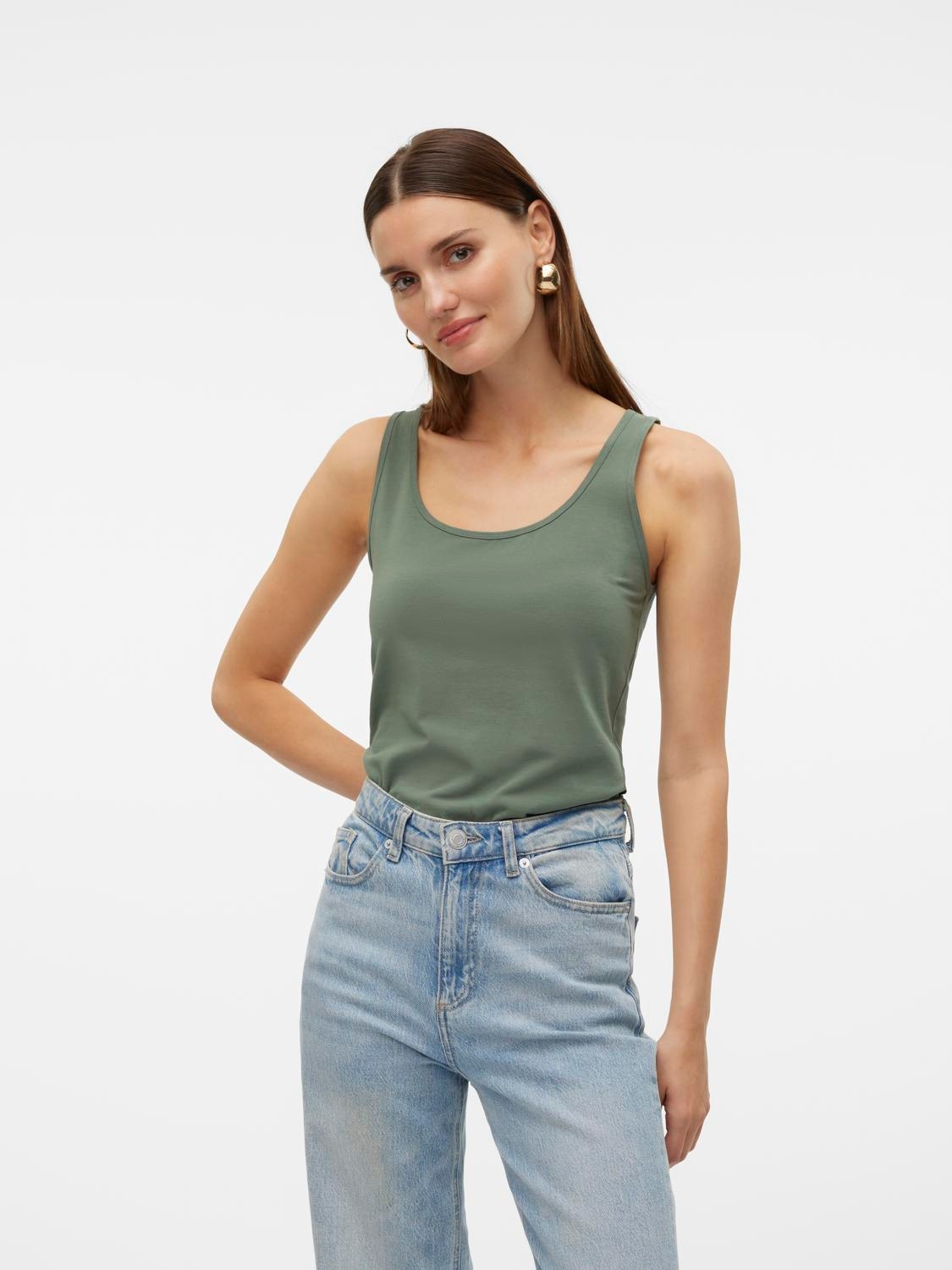 Vero Moda Tanktop "VMLULU LONG TANK TOP JRS GA NOOS" Baumwollmischung, regu günstig online kaufen