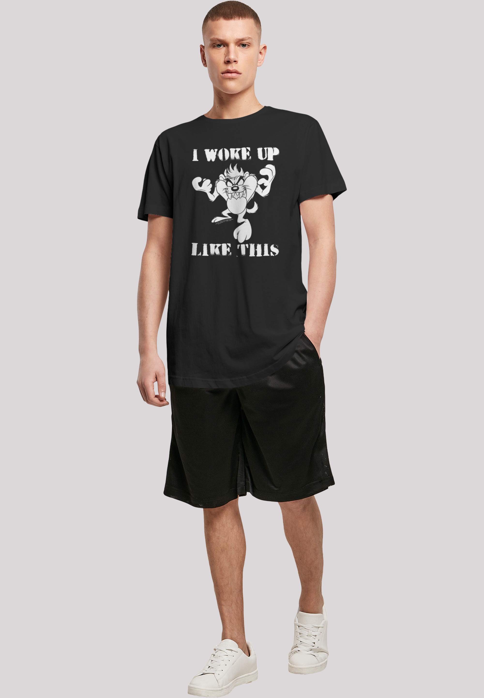 F4NT4STIC T-Shirt »Looney Tunes Taz I Woke Up Like This«, Print