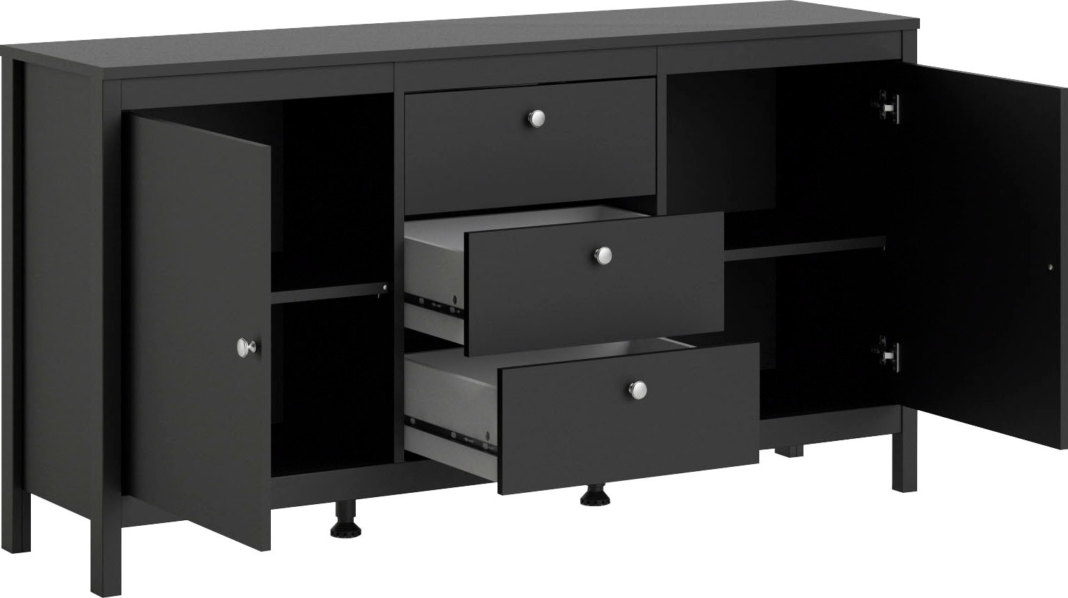 Home affaire Sideboard »Madrid, Aufbewahrung, Schubladenschrank, Sideboard,«, mit 2 Türen und 3 Schubladen, Breite 151 cm, Höhe 80 cm