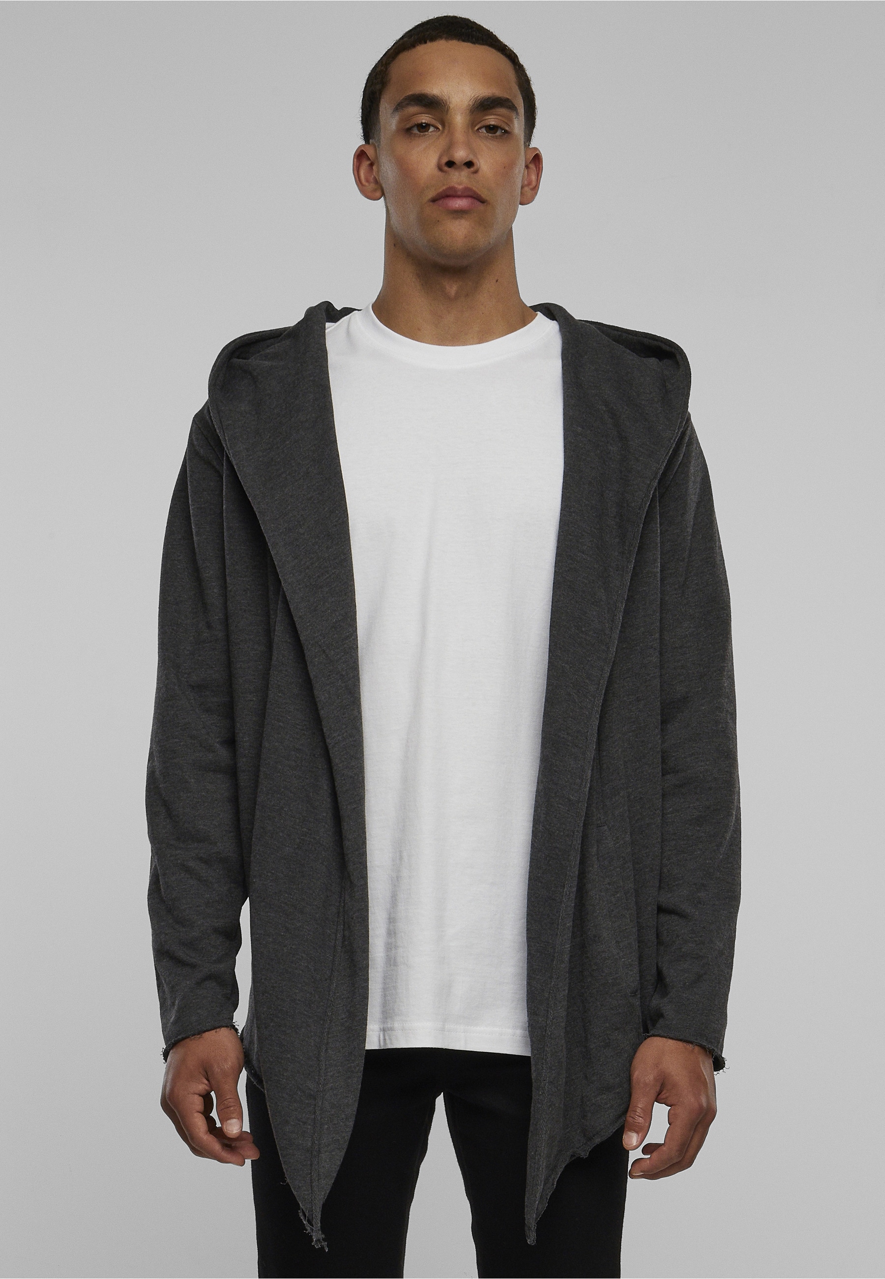 URBAN CLASSICS Strickjacke »Urban Classics Herren Long Hooded Open Edge Cardigan« 1
