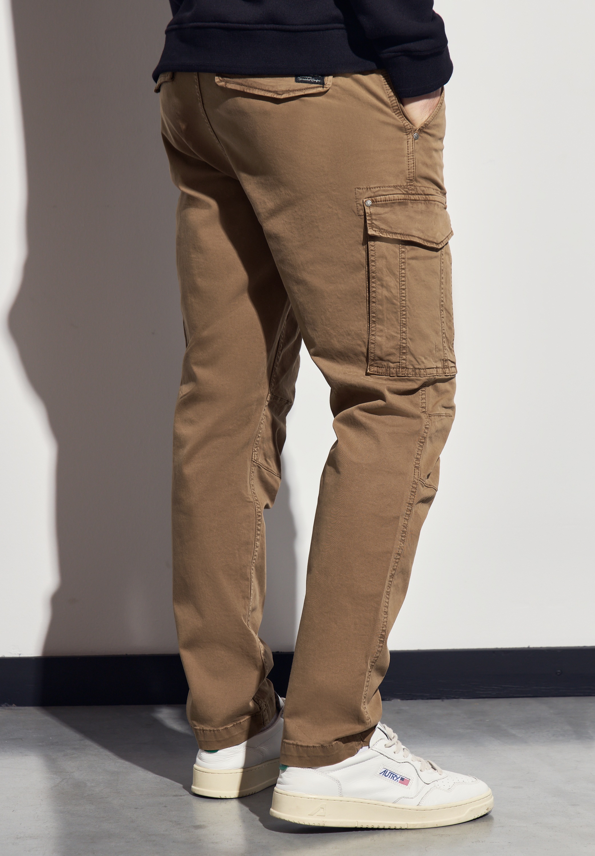 STREET ONE MEN Cargohose, aus Baumwolle mit Stretchanteil
