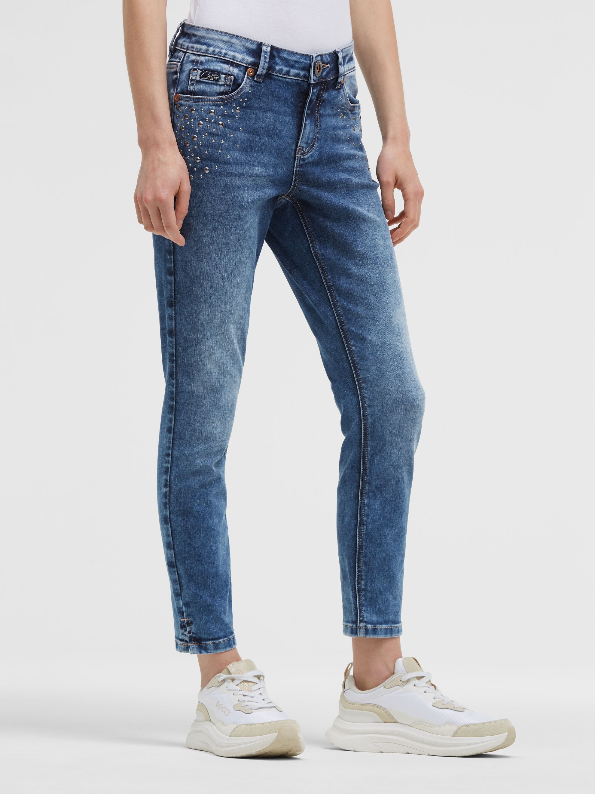 SOCCX Slim-fit-Jeans mit normaler Leibhöhe
