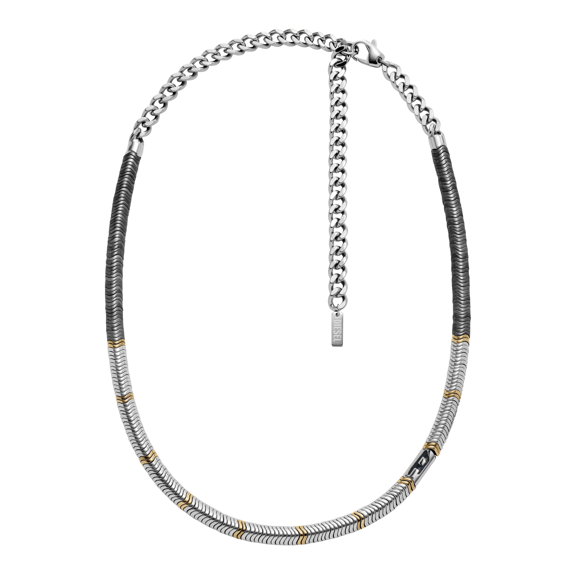 Diesel Kette ohne Anhänger »Schmuck Geschenk Edelstahl Nylon D LOGO, DX1575931, DX1576931«, mit Hämatit