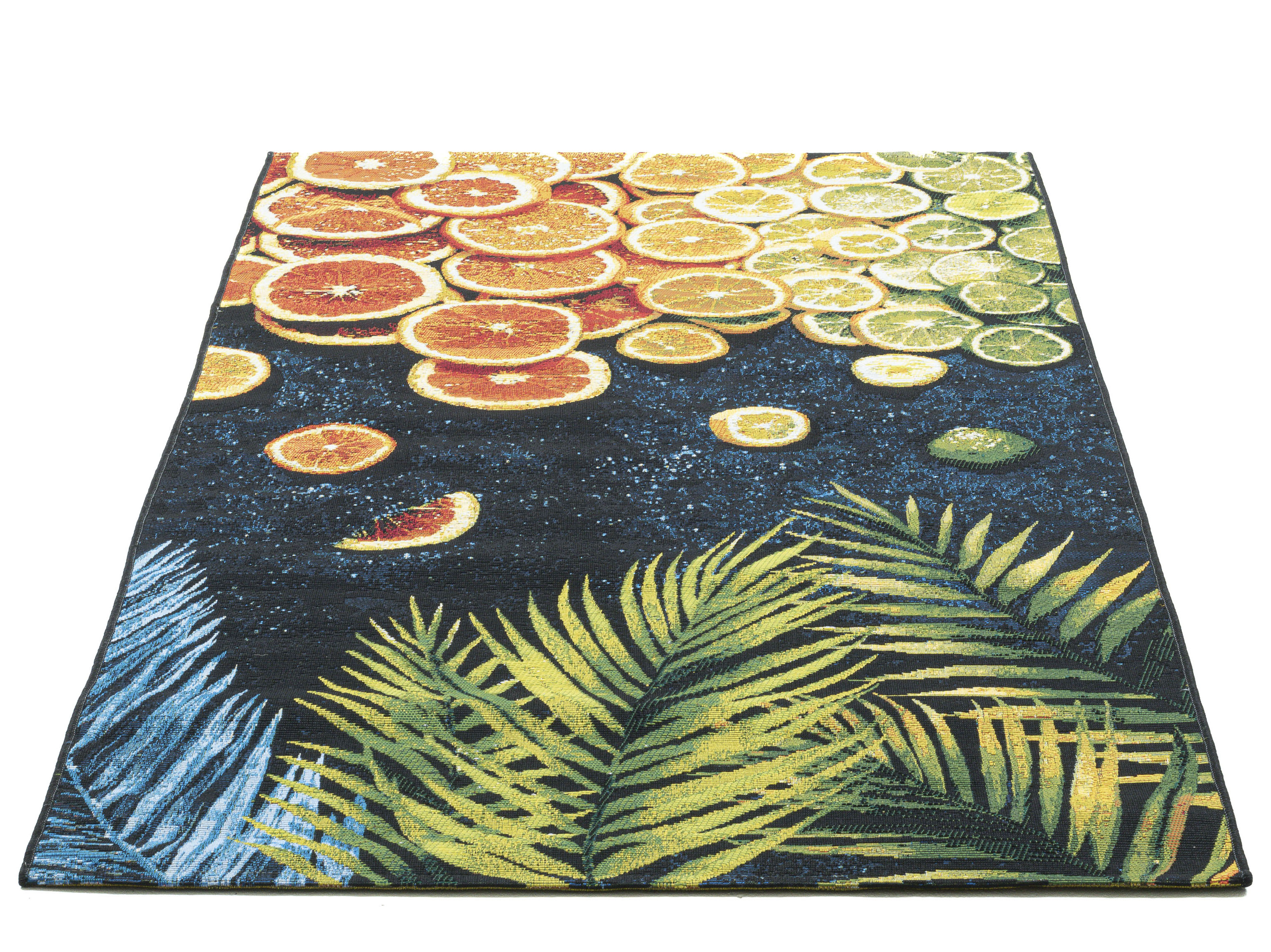Teppich SANSIBAR, B:100cm H:5mm L:200cm, bunt, Polypropylen, Wohnzimmer, Teppiche, "Rantum Beach 004", Flachgewebe, modernes Sommer Design, In- und