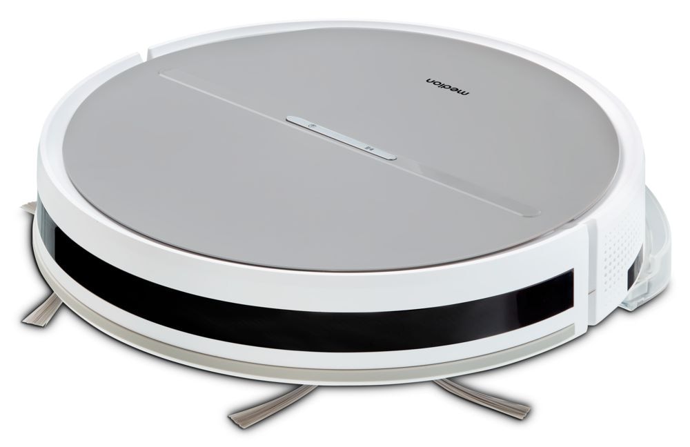 Medion® Saugroboter »E35 SW (MD 18035), Gyro-Navigation in S-Linien, 2 kPa Saugleistung«, Wischfunktion, 120 min Laufzeit, integriertes Zubehör