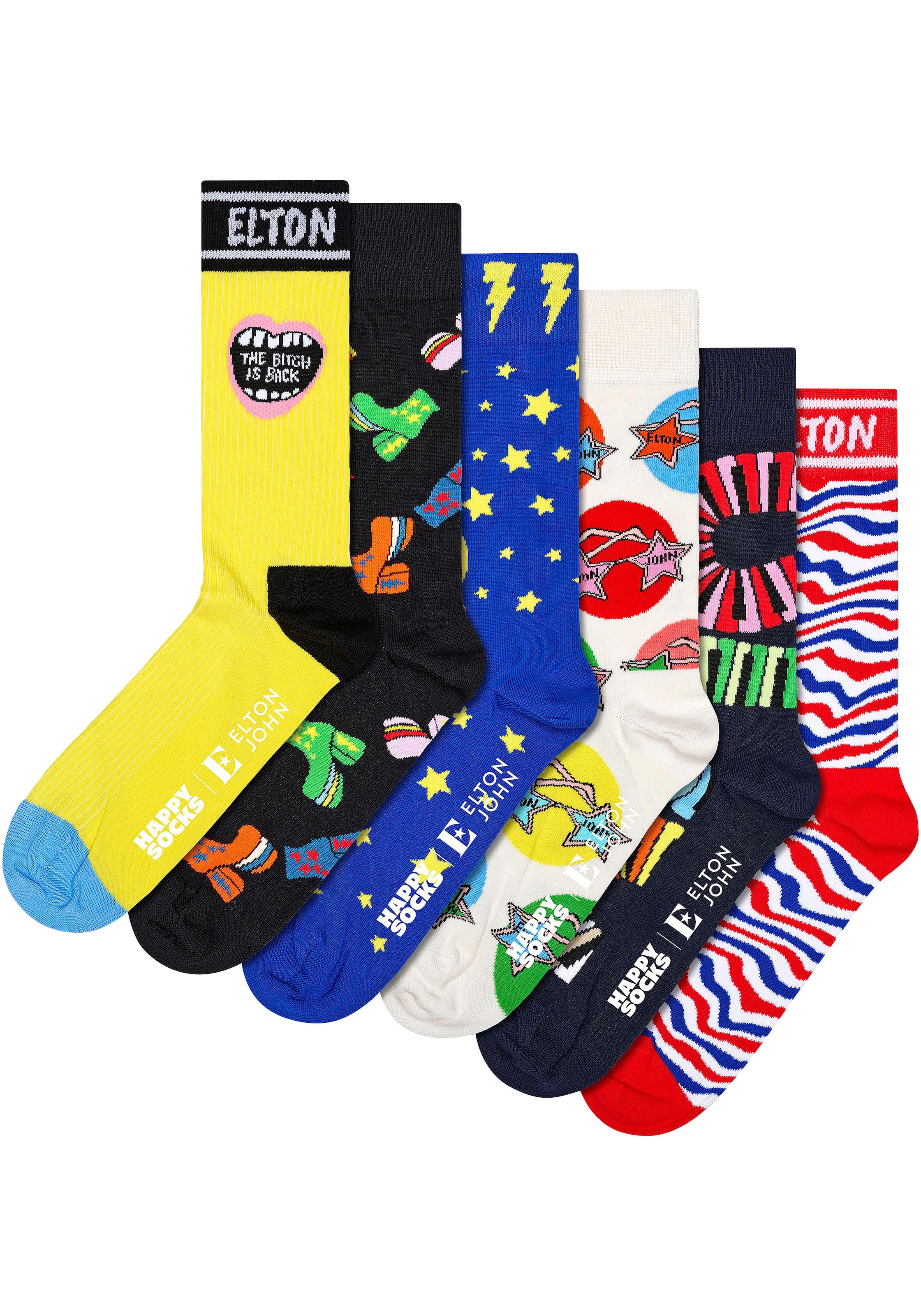 Happy Socks Socken, (6er Pack), Elton John Gift Set günstig online kaufen