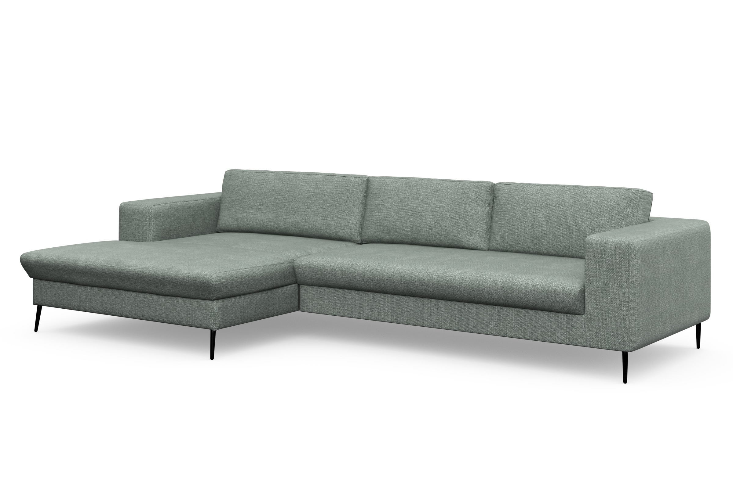 DOMO collection Ecksofa »Modica, zeitlos und elegant, L-Form«, moderne Optik mit extrabreiter Recamiere, auch in Cord