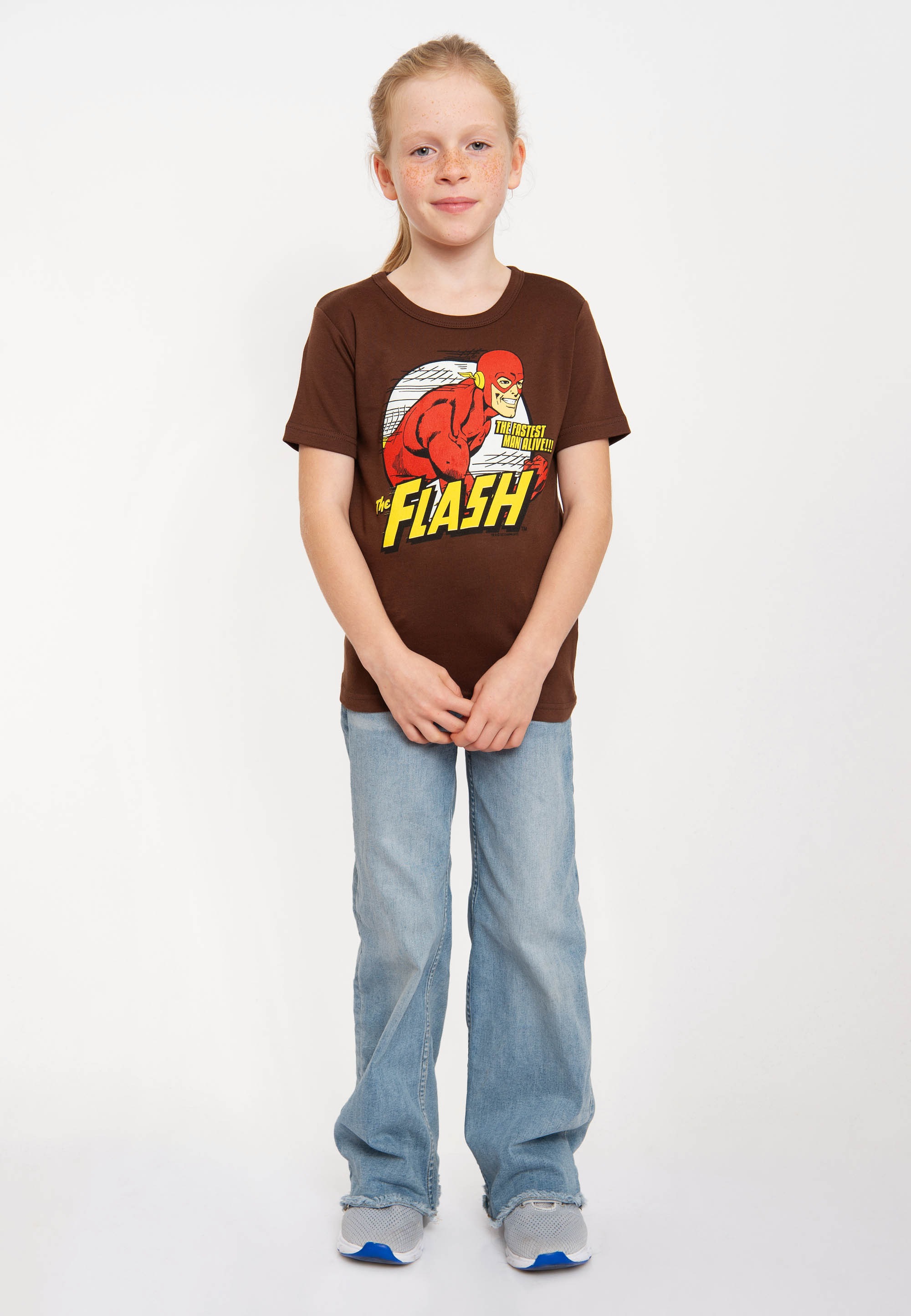 LOGOSHIRT T-Shirt »The Fastest Man Alive«, mit coolem Superhelden-Print
