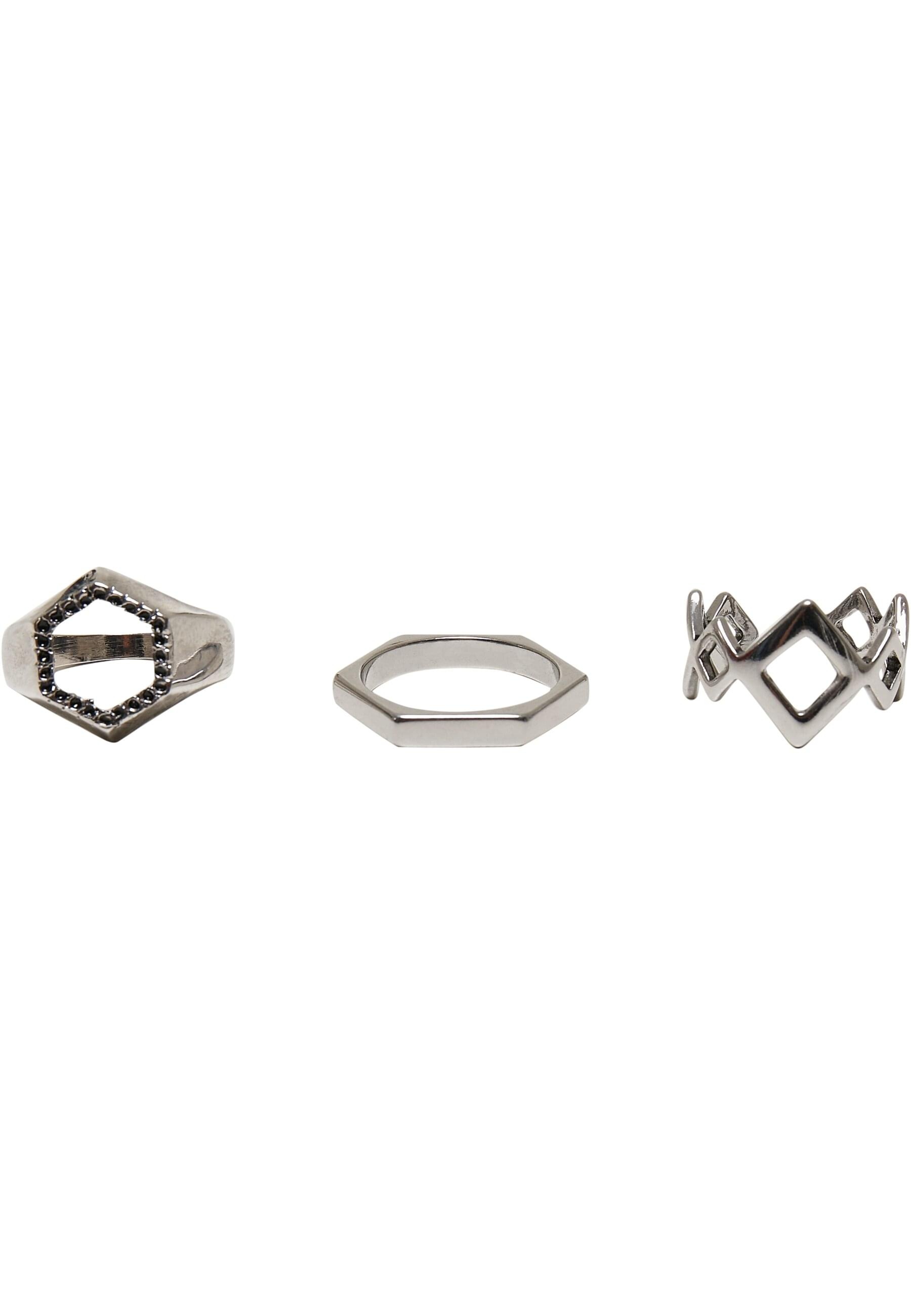 URBAN CLASSICS Schmuckset "Urban Classics Unisex Graphic Ring 3-Pack", (1 tlg.)