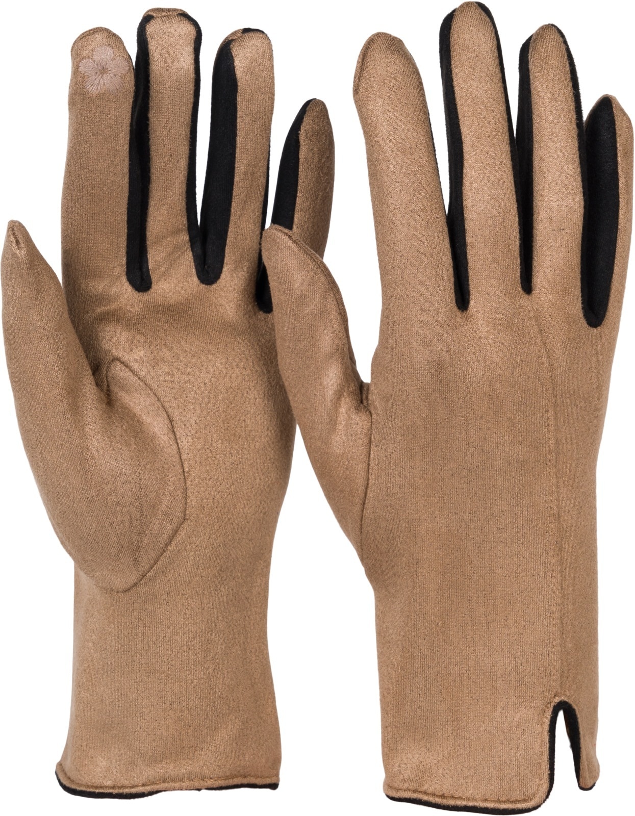 styleBREAKER Fleecehandschuhe "Touchscreen Handschuhe Kontrast" 1 Stk.