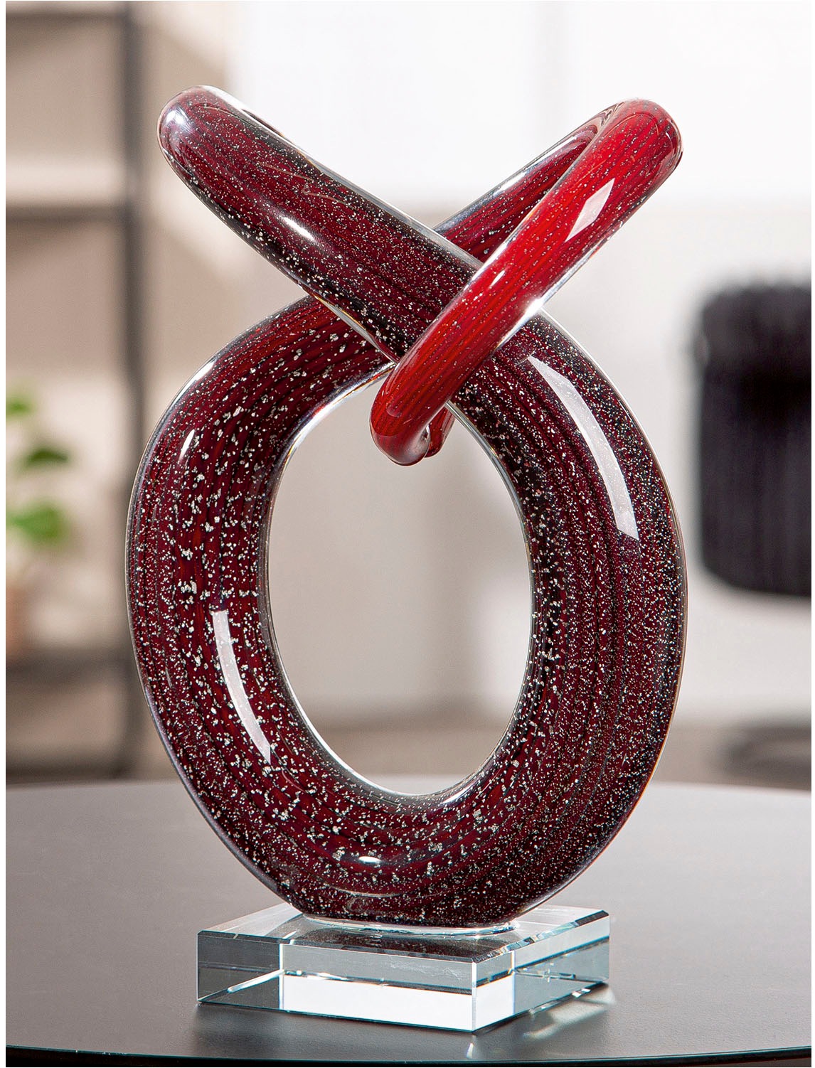 Casablanca by Gilde Dekoobjekt "Skulptur Curvum rot H. 24 cm" günstig online kaufen