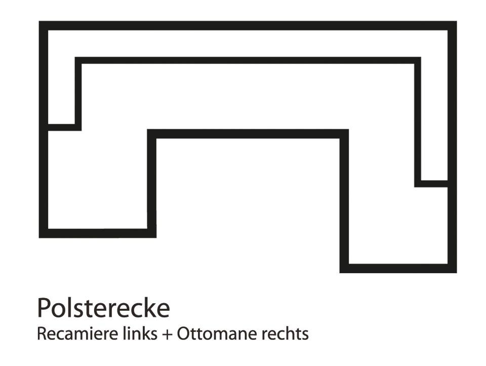 Home affaire Wohnlandschaft »Budapest U-Form«, wahlweise mit Bettfunktion