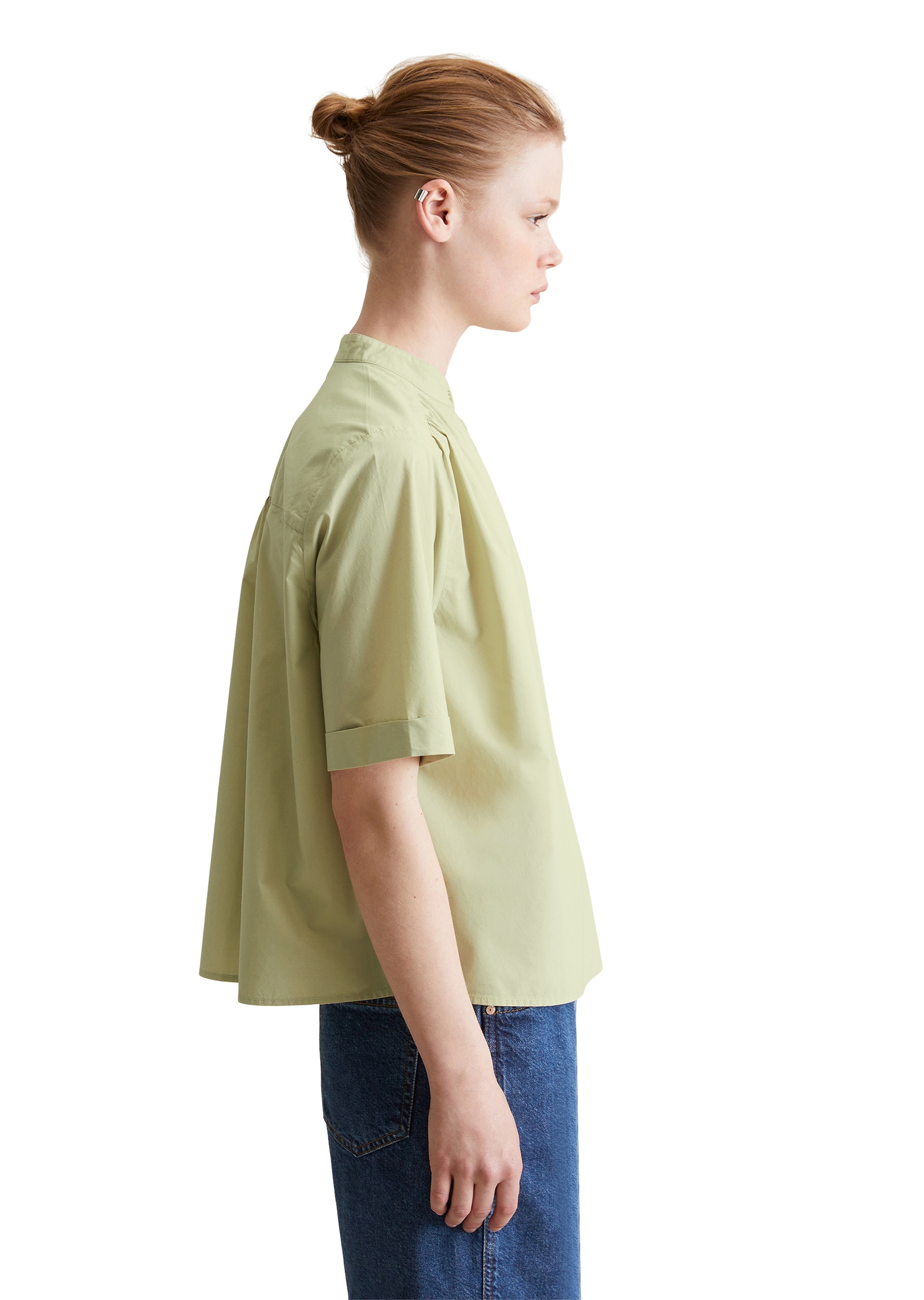 Marc O'Polo DENIM Kurzarmbluse »aus Papertouch Popeline«