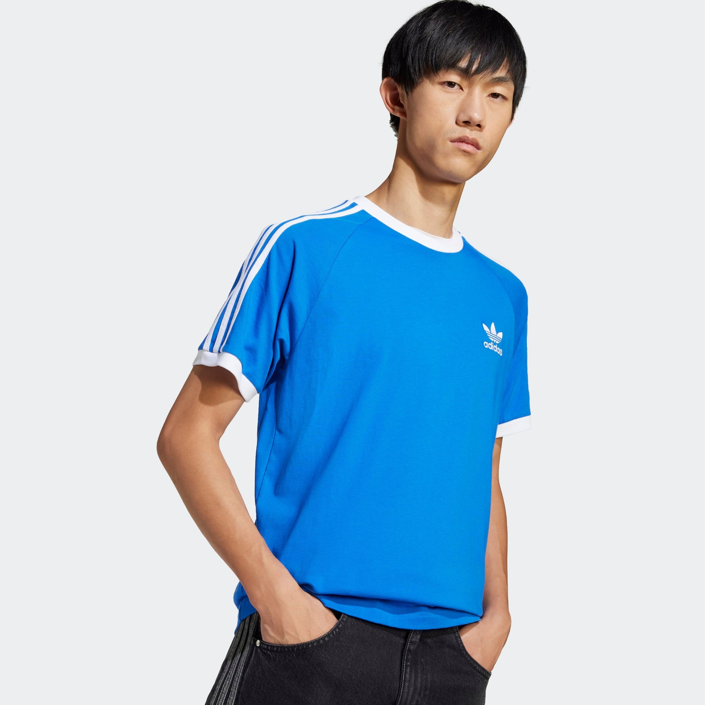 Thumbnail - adidas Originals T-Shirt "ADICOLOR CLASSICS 3-STREIFEN" schmale Passform, Kurzarm, mit kontrastierendem Saum, aus Baumwo...