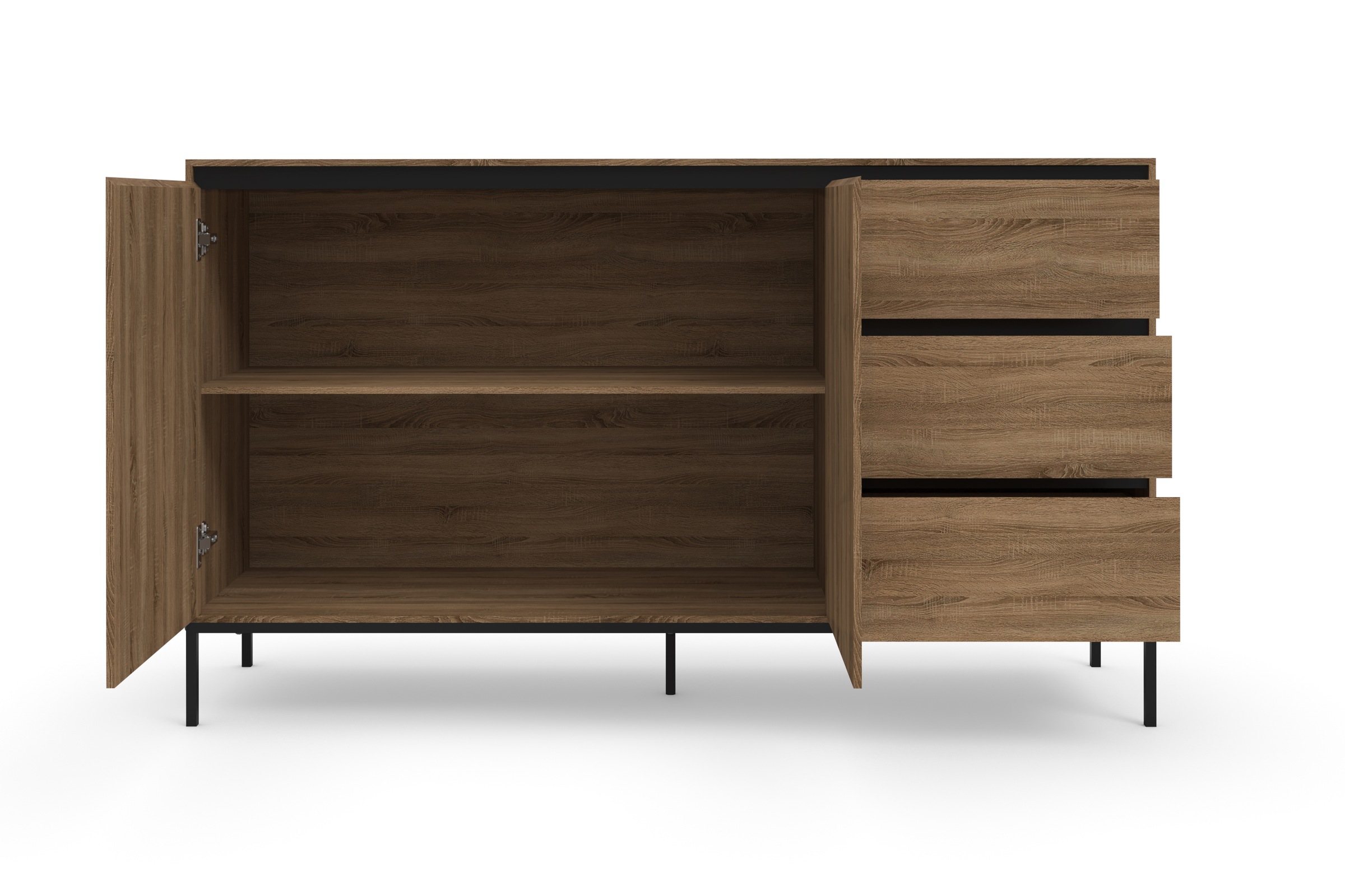INOSIGN Sideboard »Bari«, Kommode mit 2 Türen und 3 Schubkästen, Breite 140 cm