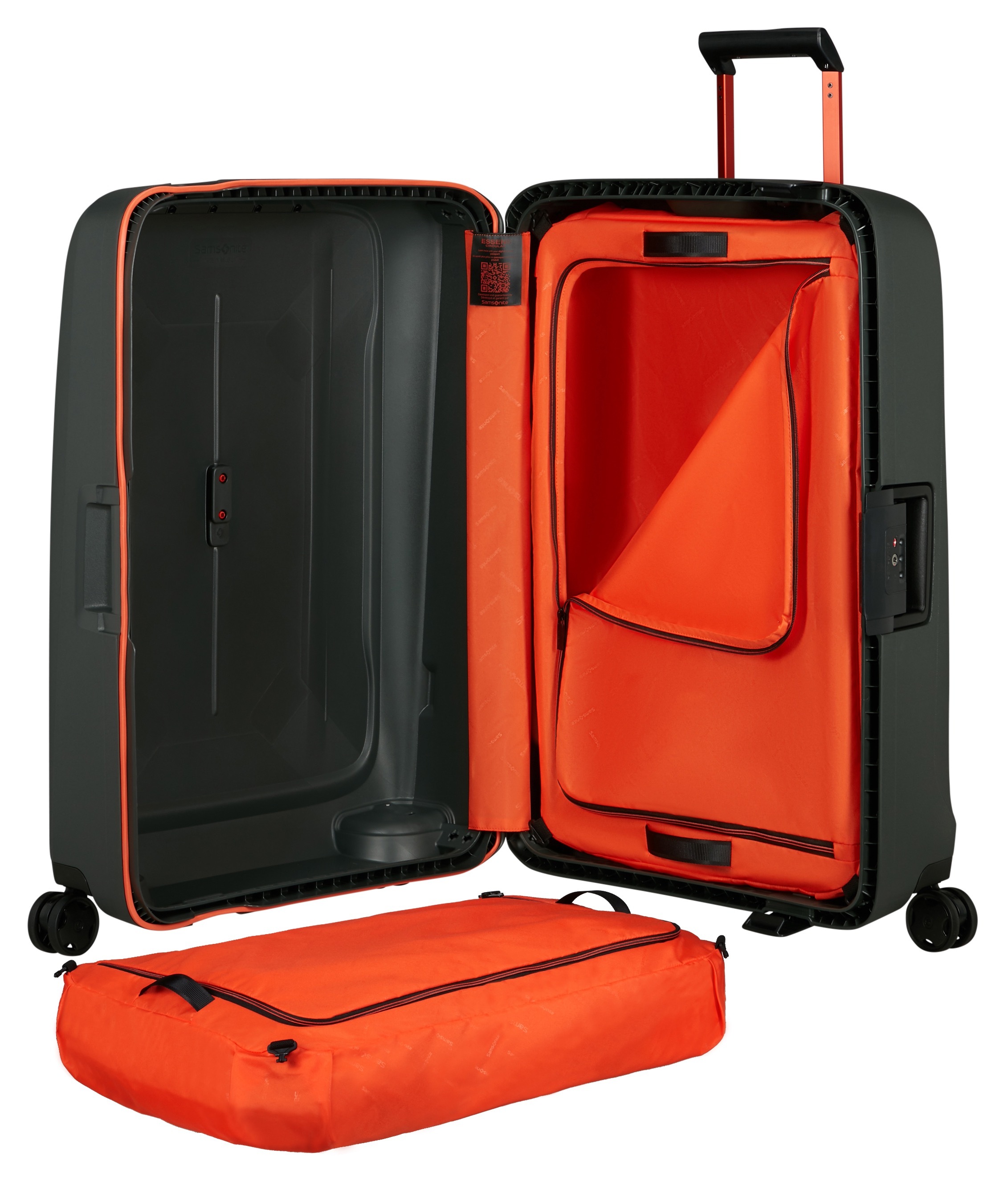 Samsonite Hartschalen-Trolley »ESSENS CIRCULAR, verschiedene Größen«, 4 Rollen, digitaler Produktpass für Transparenz des gesamten Produktlebenszyklus