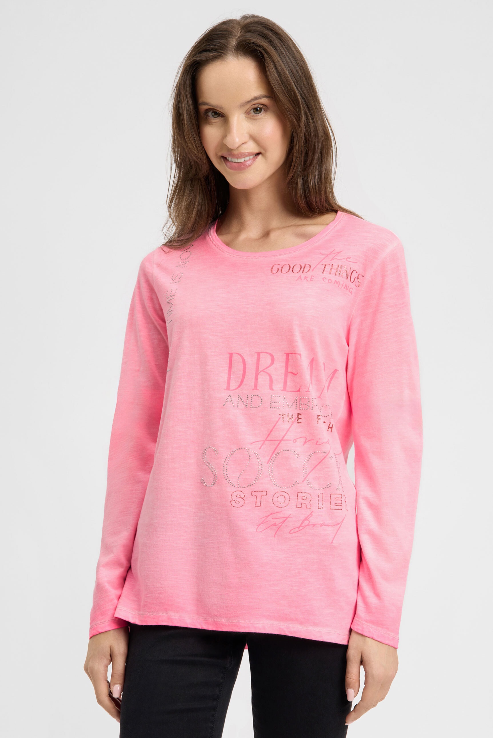 SOCCX Rundhalsshirt aus Baumwolle günstig online kaufen