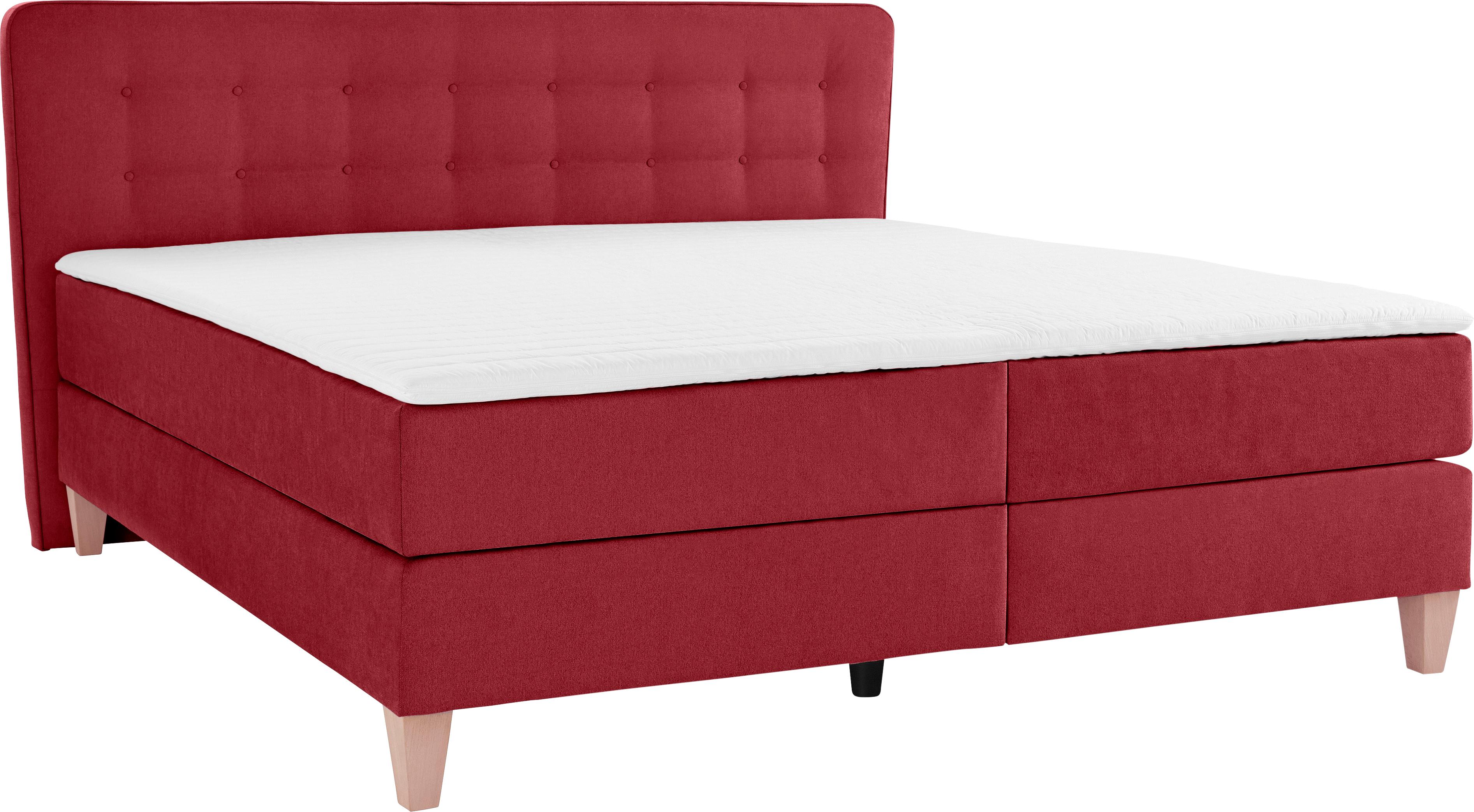 Thumbnail - Home affaire Boxspringbett "Ascola", incl. Topper, 5, Breiten, 3 Ausführungen, 2 Härtegrade