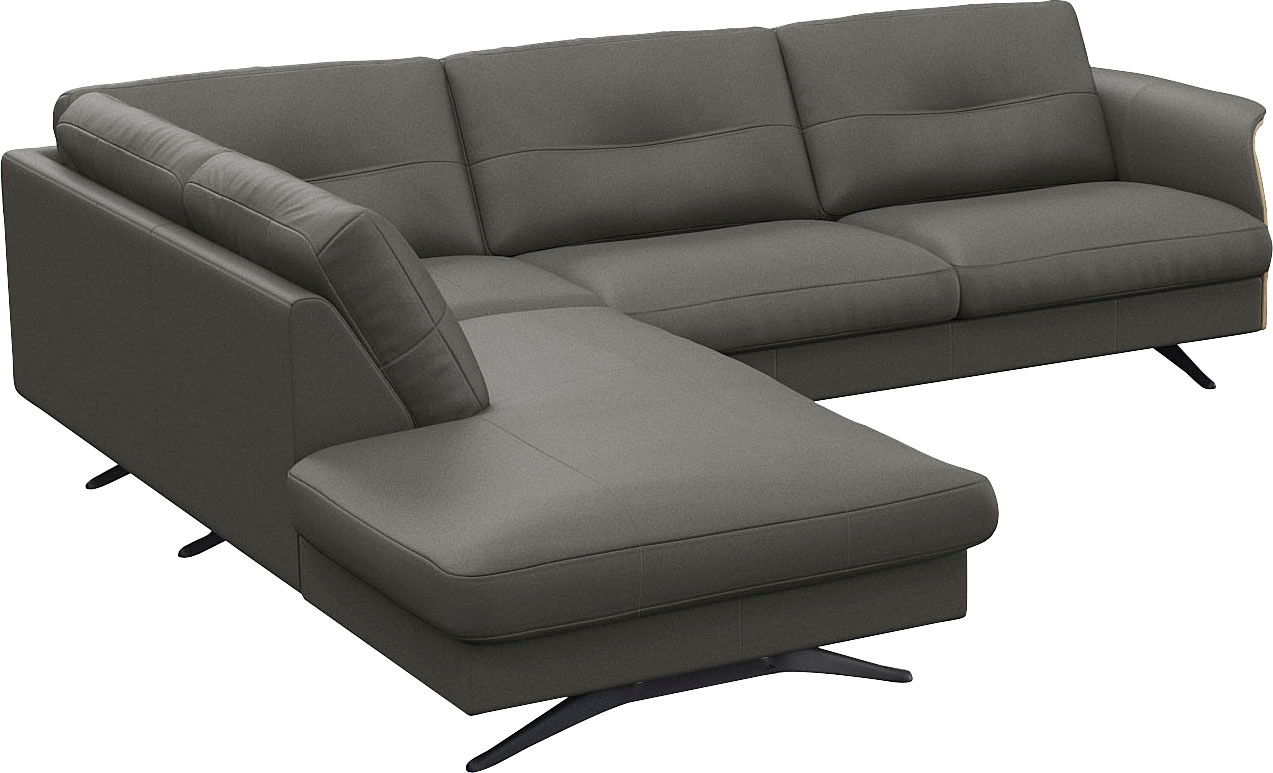 FLEXLUX Ecksofa "Glow, super bequem durch hochwertigem Sitzaufbau mit Feder günstig online kaufen