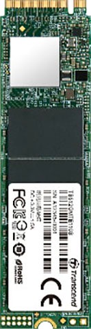 TRANSCEND interne SSD "MTE110S PCIe SSD 128GB", 128 GB, Schreibgeschwindigkeitmaximal 550 MB/s Lesegeschwindigkeitmaximal 1500 MB/s, grün, Festplatten