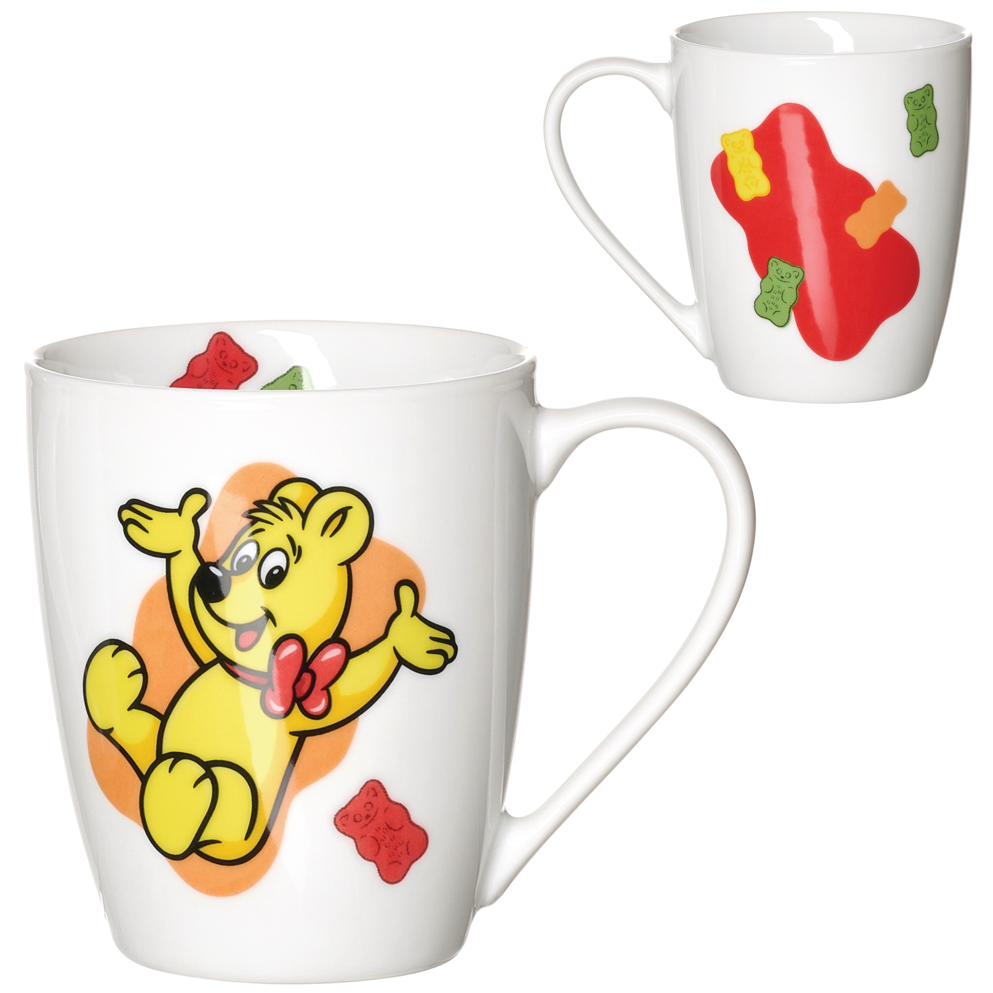 Becher "HARIBO Happy Bear, 360 ml", Ø 9cm x 10cm, 360ml, 1 Stk.bunt, RITZENHOFF & BREKER, Trinkgefäße, spülmaschinenfest