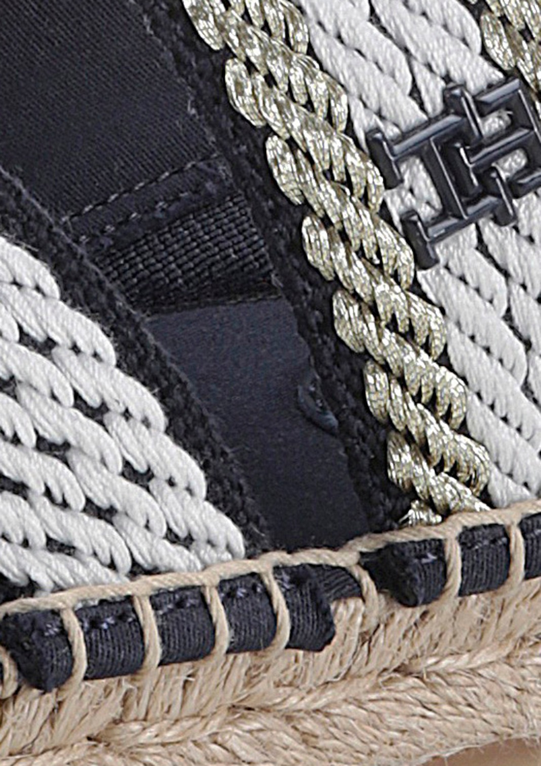 Tommy Hilfiger Pantolette »GOLDEN WEBBING SANDAL« mit markanten Ziernähten TX10525