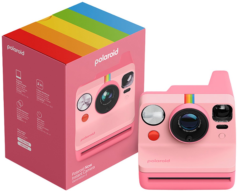 "POLAROID Sofortbildkamera ""Now Generation 3"", rosa, B:11,22cm H:9,4cm T:15,02cm, Fotokameras"