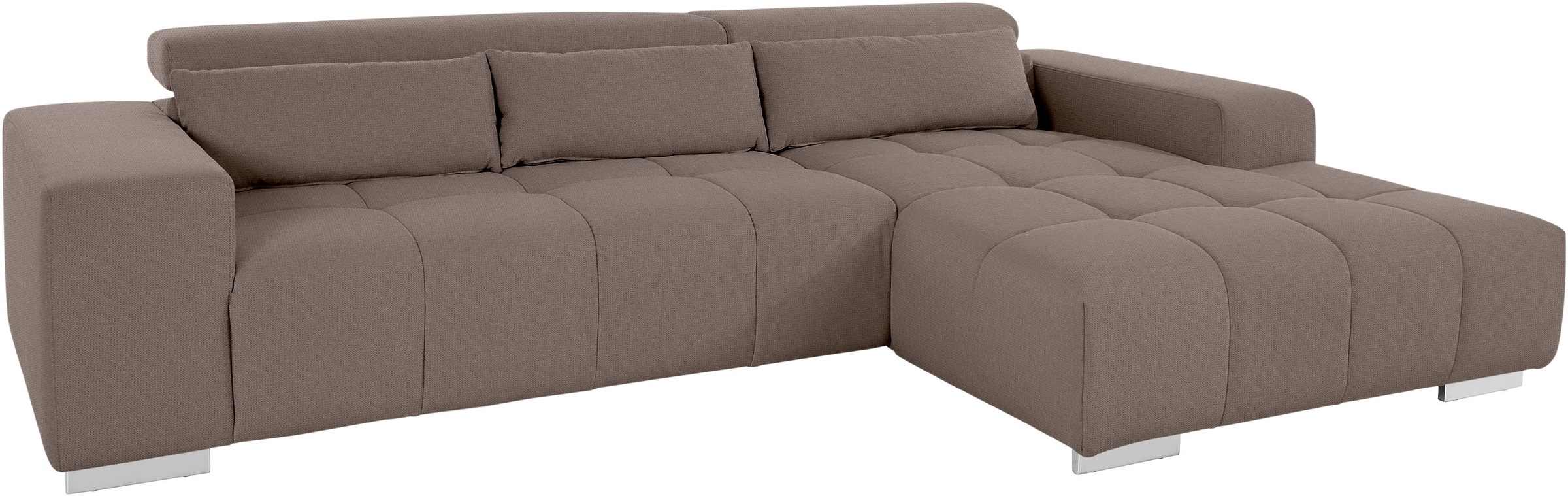 COTTA Ecksofa »Orion L-Form«, mit Kopfteilverstellung & 3 Nierenkissen