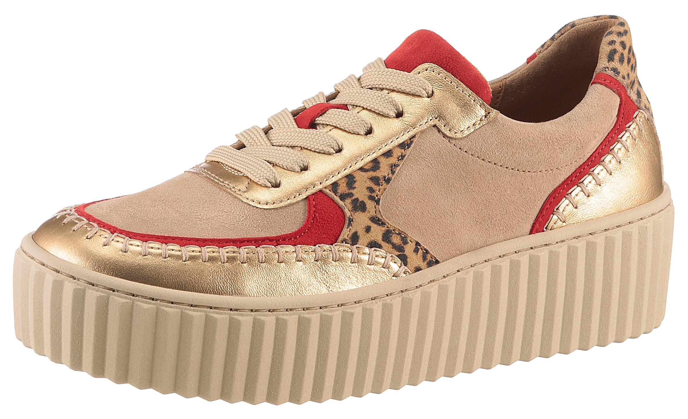 Gabor Plateausneaker, Freizeitschuh, Halbschuh, Schnürschuh mit Best Fitting-Ausstattung