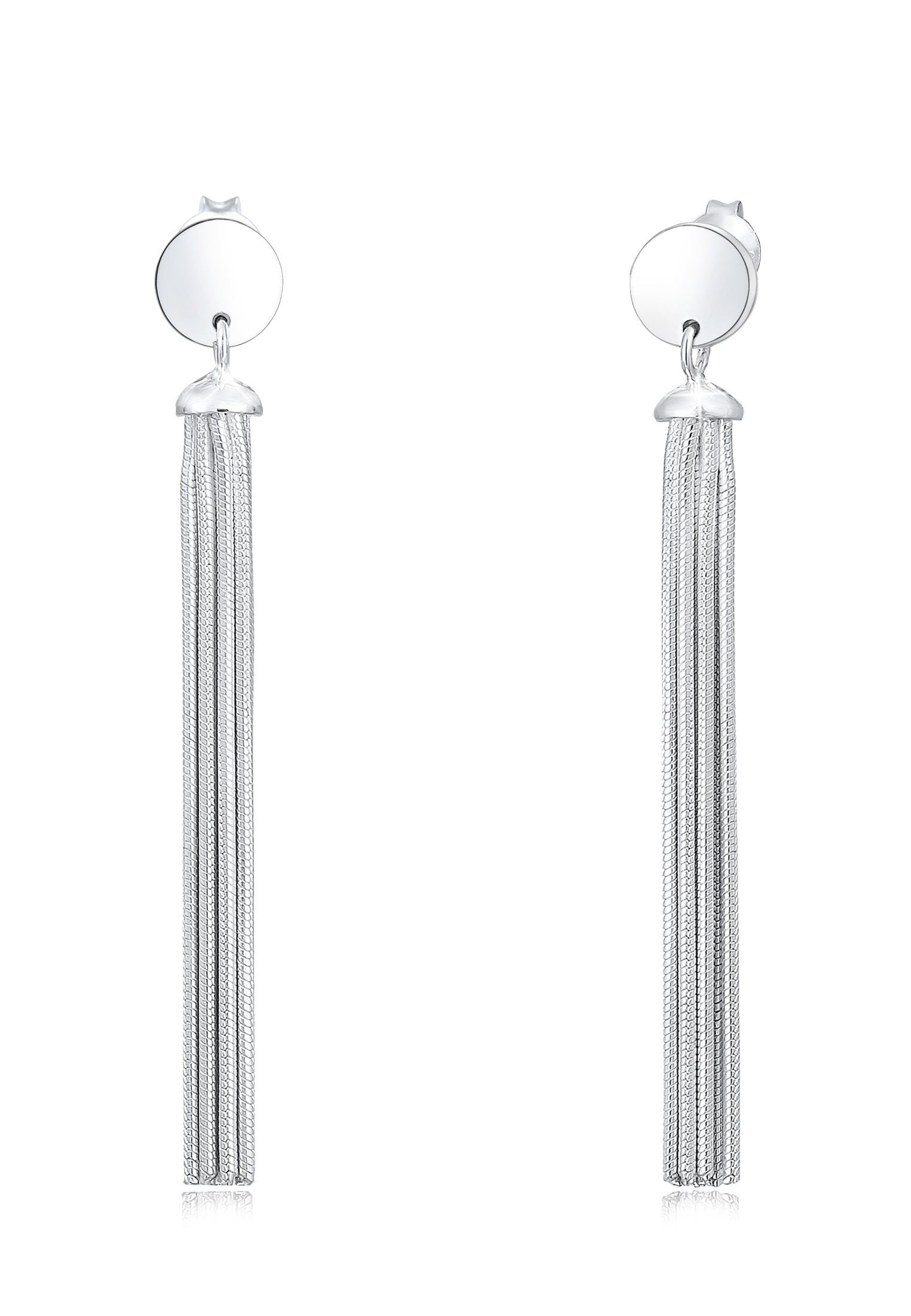 Elli Paar Ohrhänger »Ohrhänger Schlangenkette 925 Sterling Silber«