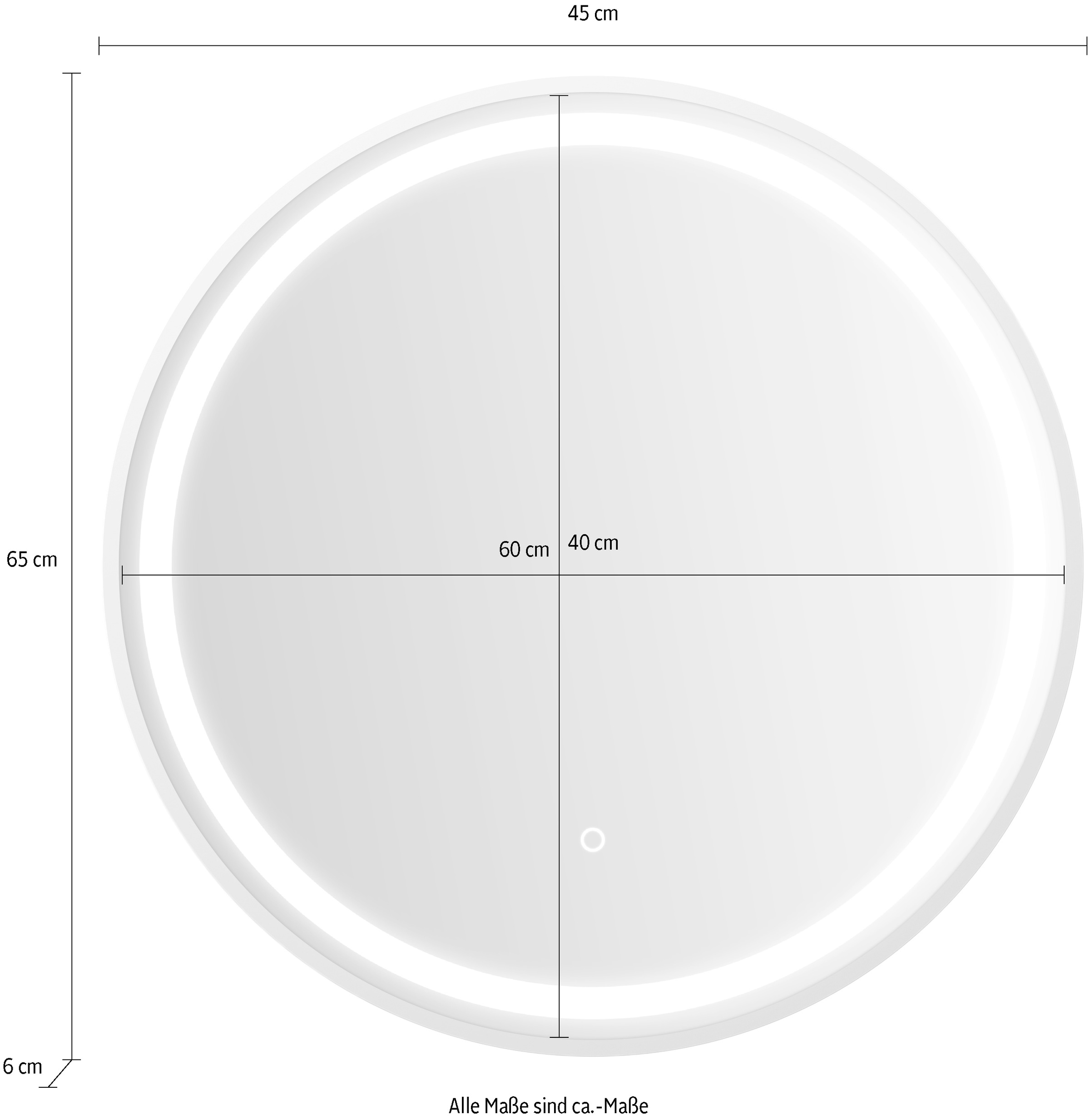 jokey LED-Lichtspiegel »Garda« Maße: 40x60 cm, 50x70 cm, 100x70 cm und 120x70 cm