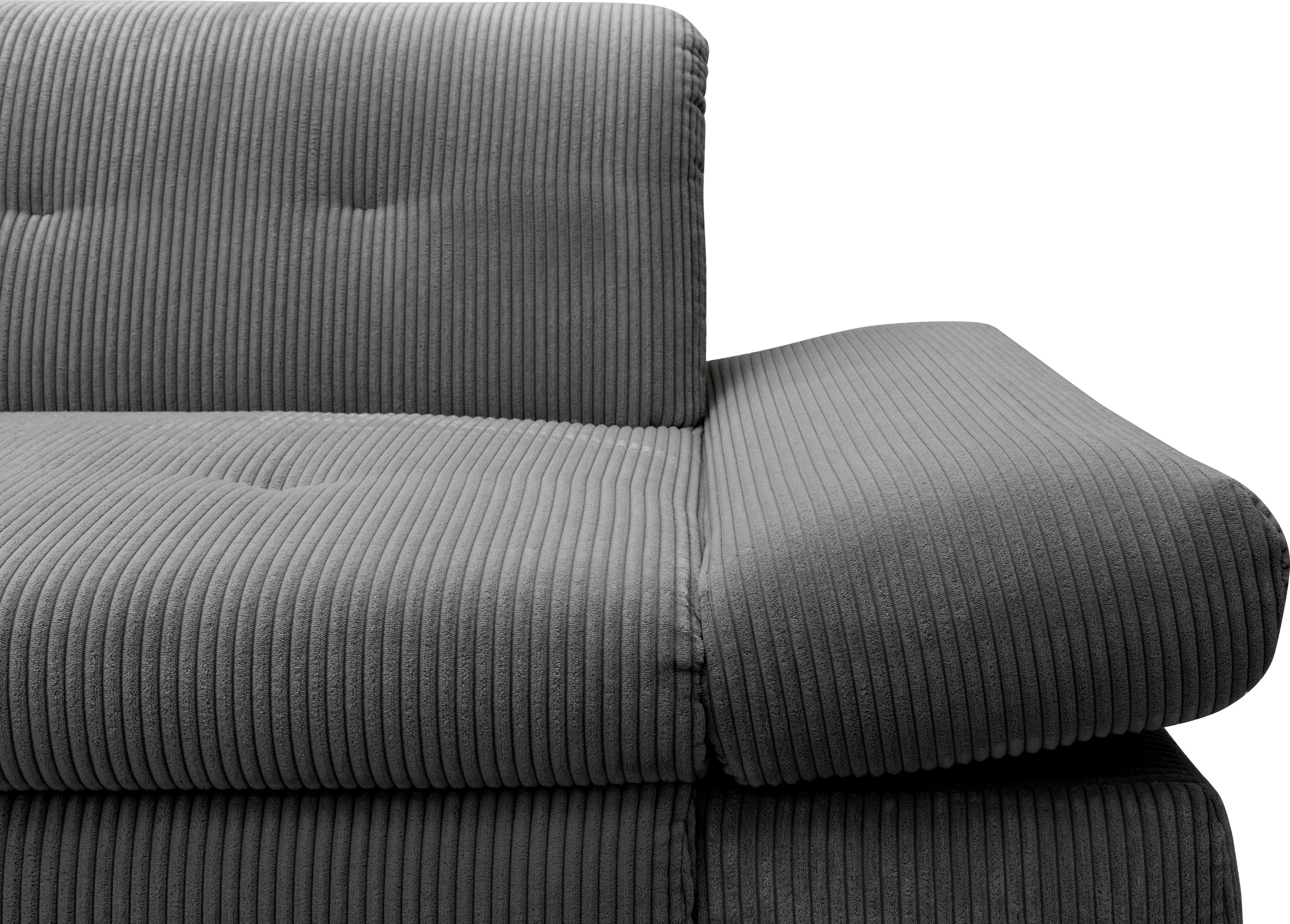 DOMO collection Ecksofa »Moric, L-Form, XXL-Sofa - Breite 300cm«, wahlweise mit Bettfunktion und Armteilverstellung, Cord