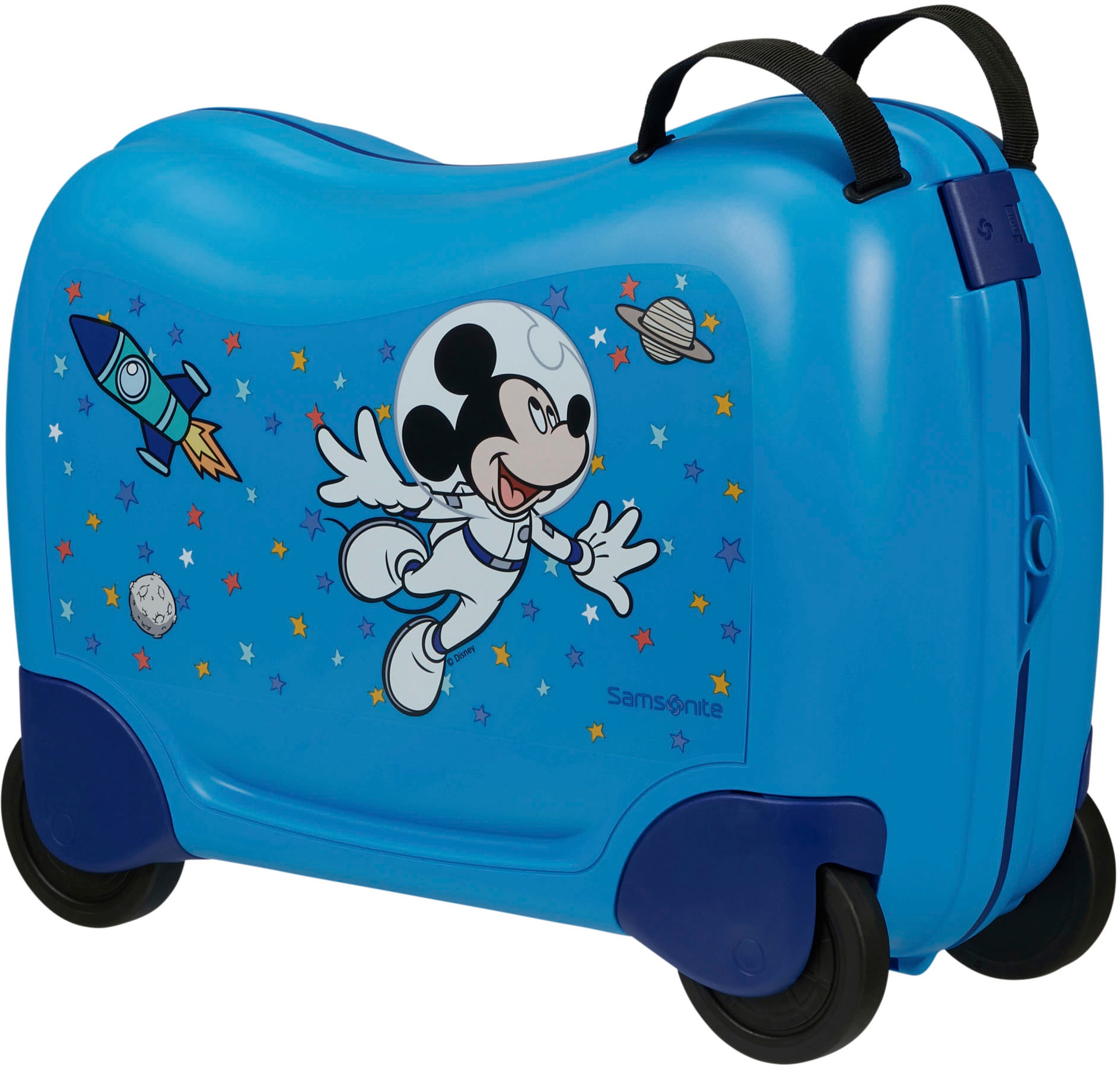 Samsonite Kinderkoffer »Dream2Go Ride-on Trolley, Disney Mickey Stars«, 4 Rollen, zum sitzen und ziehen