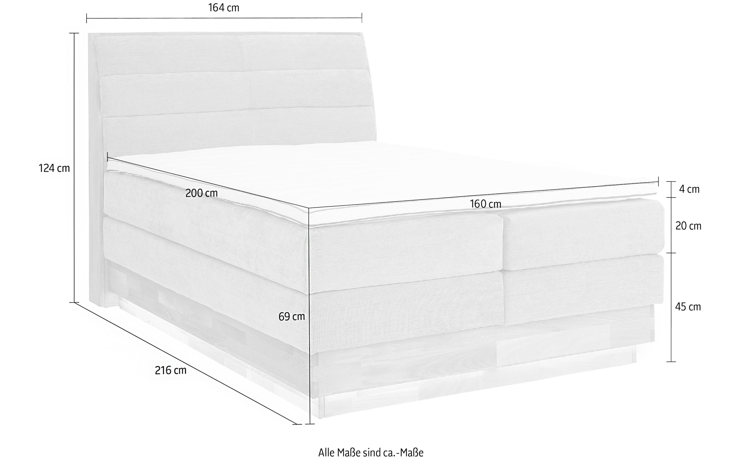 OTTO products Boxspringbett, LED-Beleuchtung, mit zertifizierten, recycelten Bezugsstoffen