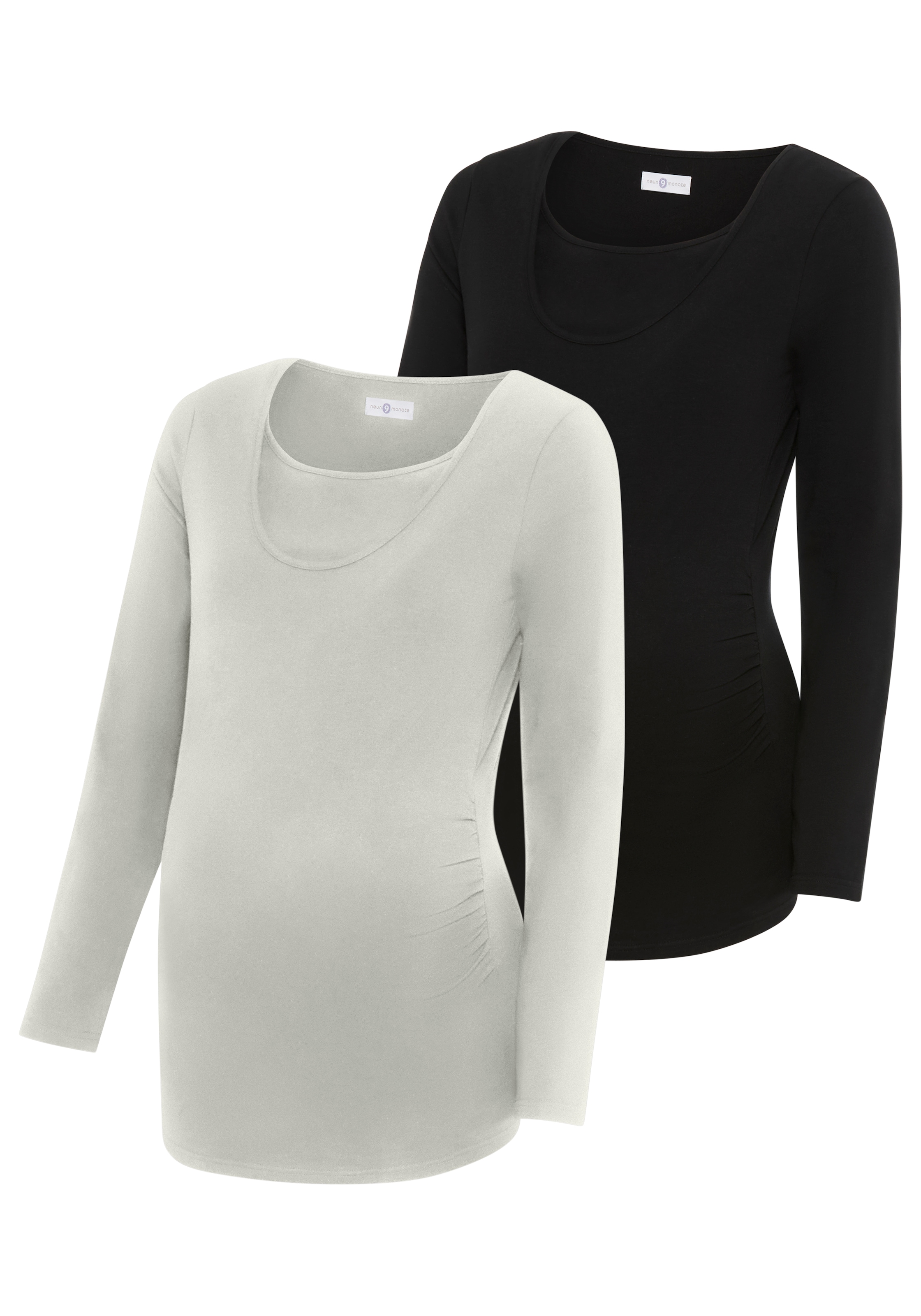 Neun Monate Umstandsshirt "2er Pack Stillshirts mit praktischem Ausschnitt" günstig online kaufen
