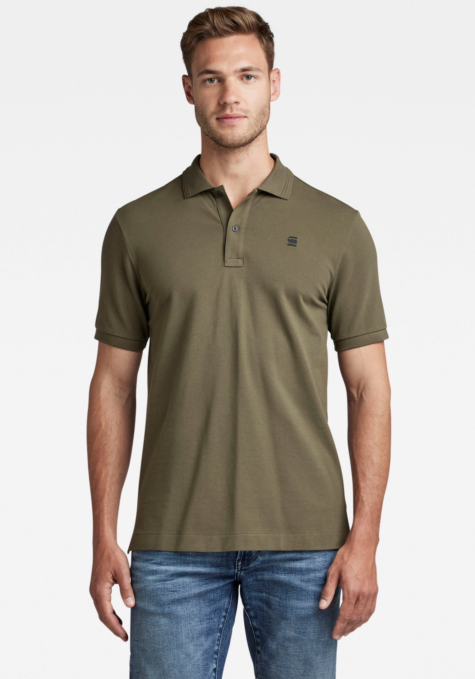G-Star RAW Poloshirt »Poloshirit Dunda slim« Logoprägung auf der Brust