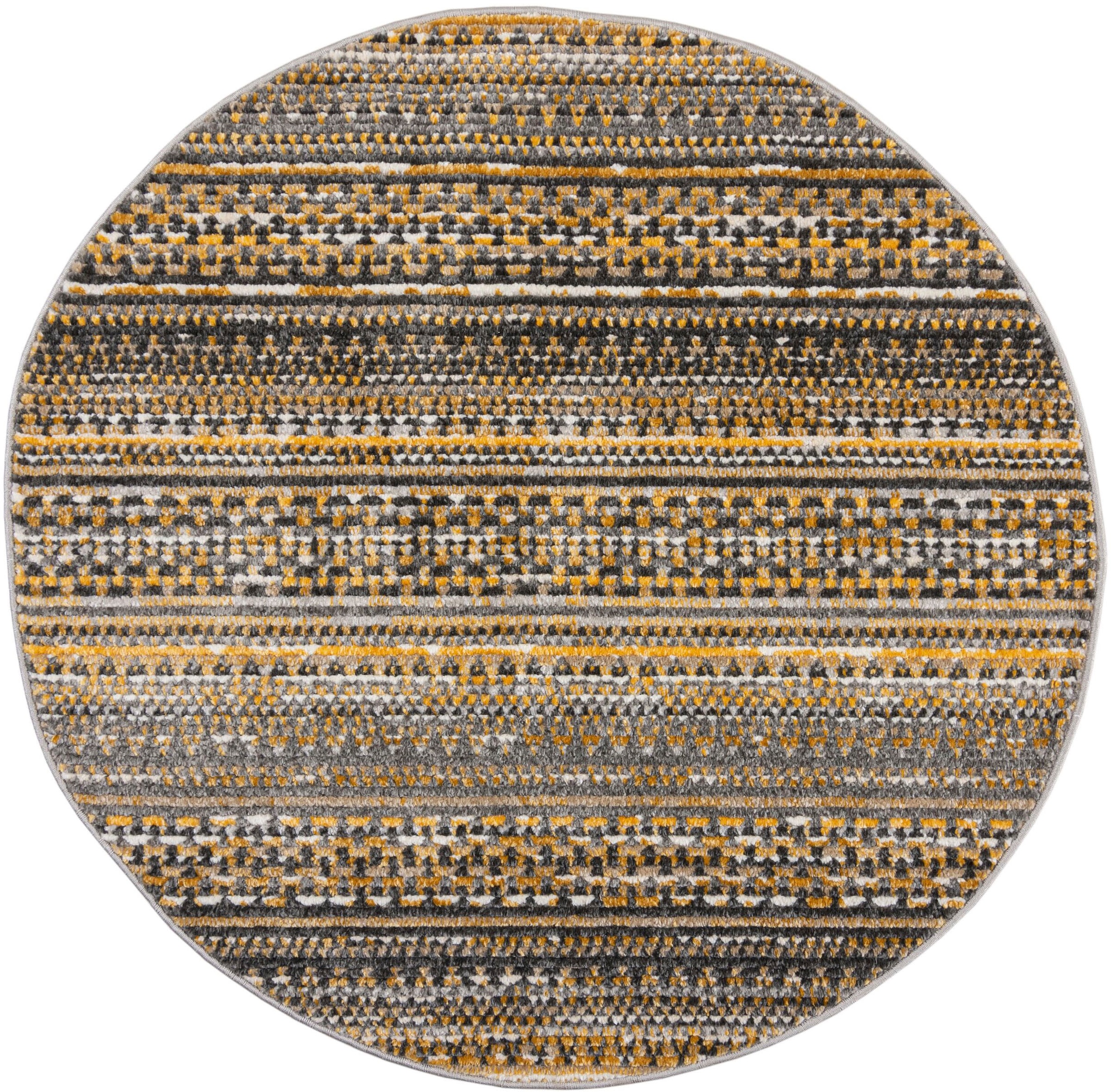 FLAIR RUGS Teppich »Camino Abstraktes«, rund, 8 mm Höhe, Abstraktes Teppich