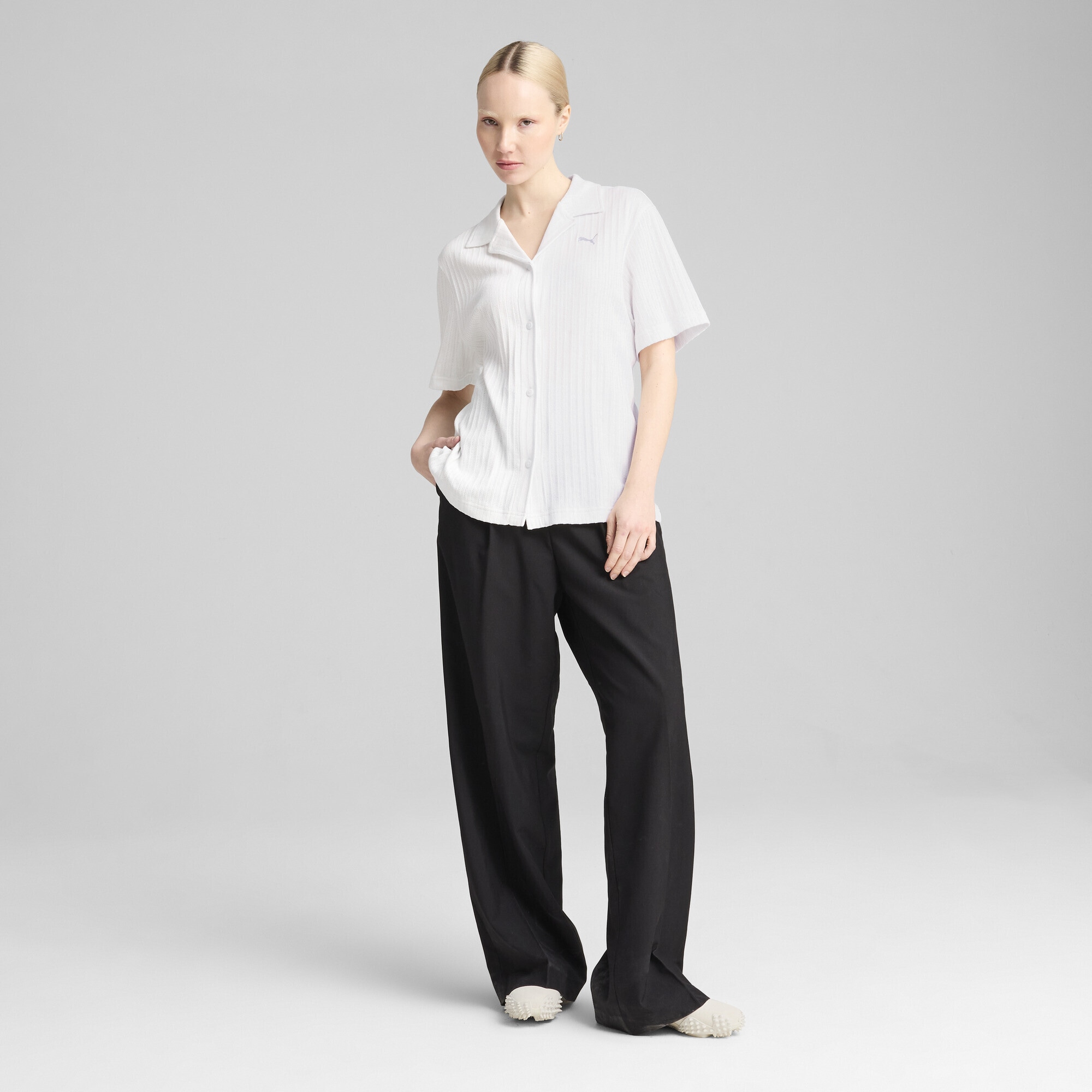 PUMA T-Shirt »WARDROBE ESS Pointelle-Shirt Damen«