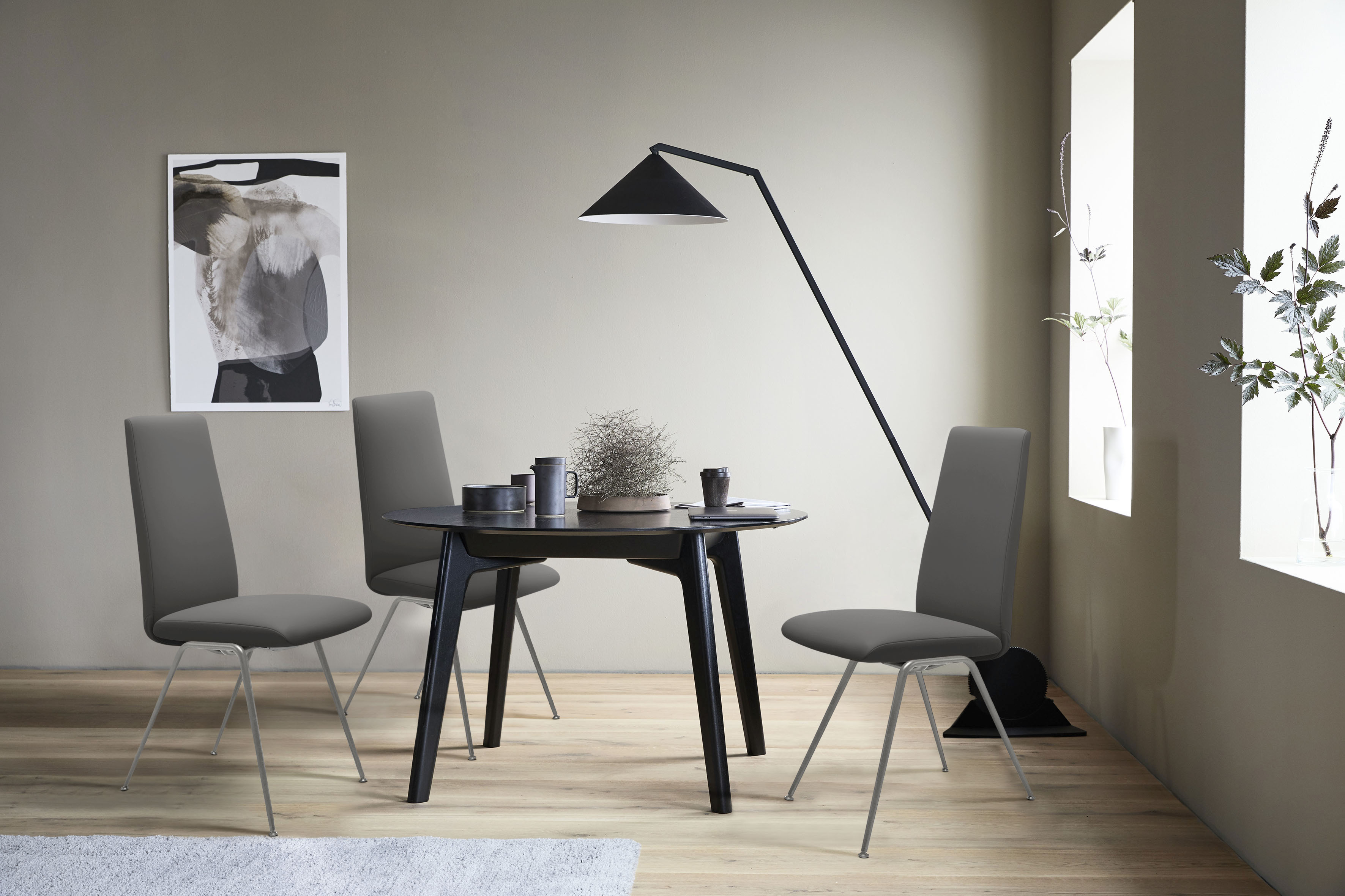 Stressless Polsterstuhl "Laurel" () High Back, Größe M, mit Beinen aus Stahl in Chrom glänzend