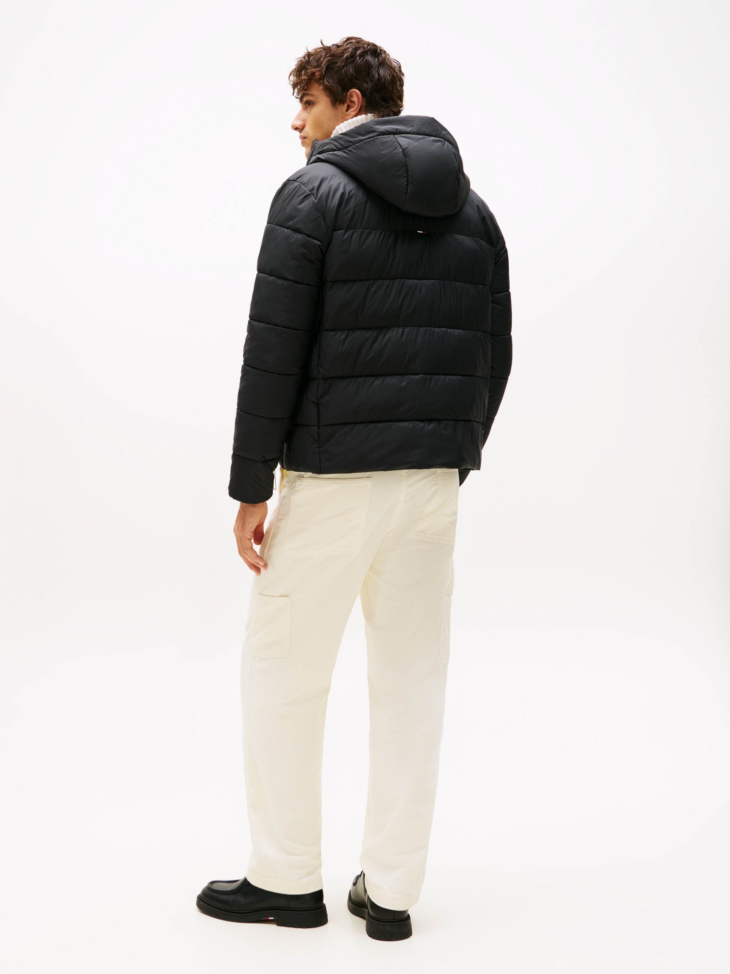 Tommy Hilfiger Steppjacke »MID WEIGHT HOODED JACKET«, mit Kapuze, Winterjacke, Übergangsjacke