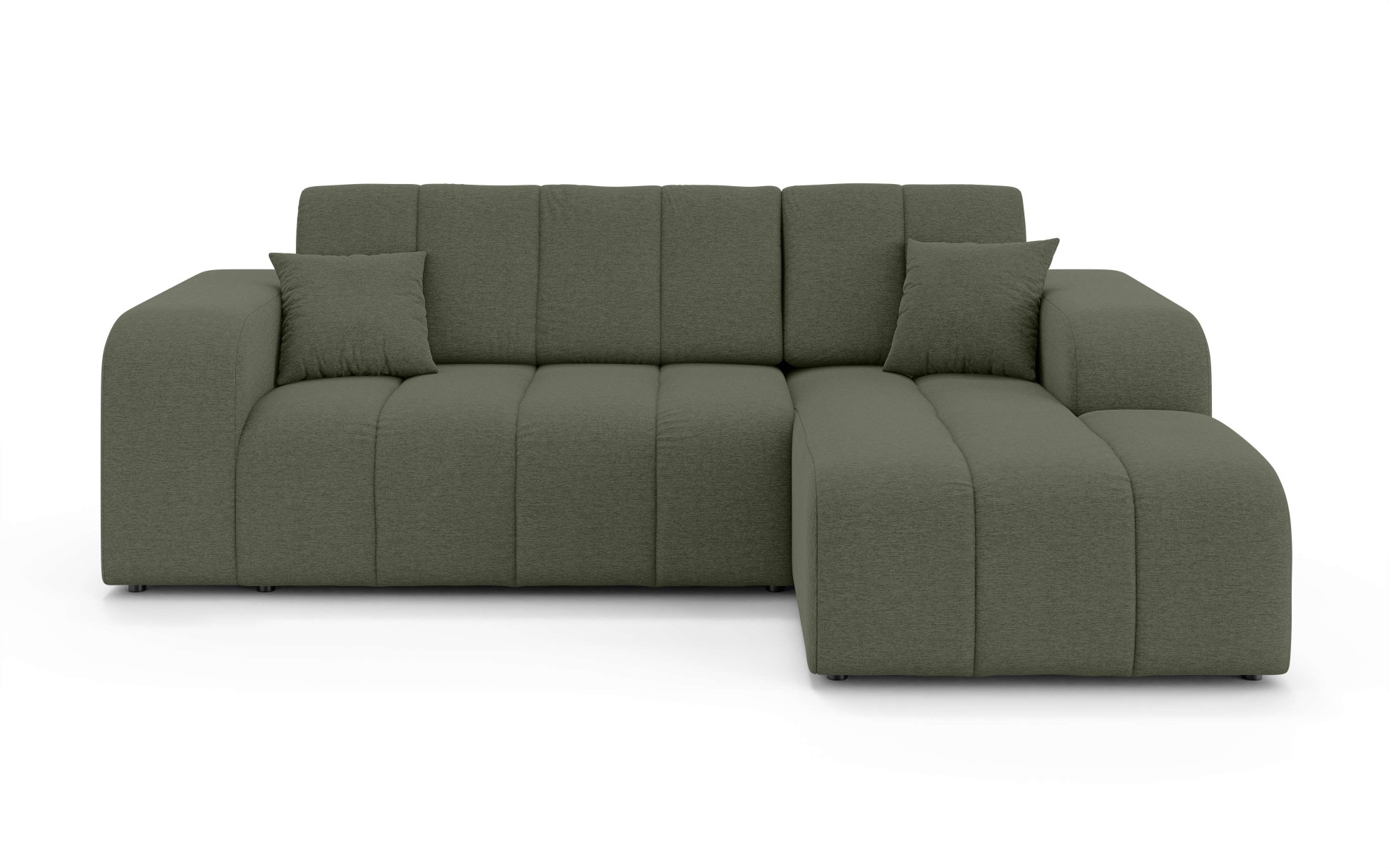 INOSIGN Ecksofa »CASSY L-Form, Schlafsofa mit Bettkasten, Maße B/T/H: 245/165/88 cm«, mit 2 Rückenkissen, Recamiere rechts oder links bestellbar