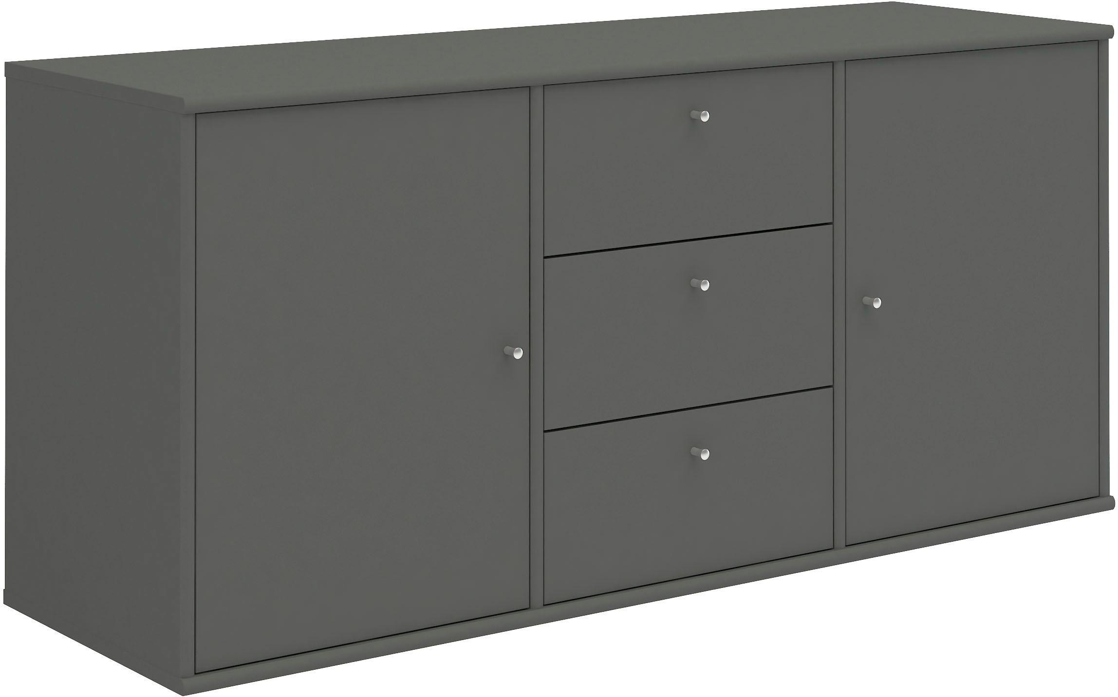 Hammel Furniture Sideboard Mistral, mit drei Türen und drei Schubladen, Wandmontage/ stehend montierbar, Breite: 133 cm, Dänische Handwerkskunst
