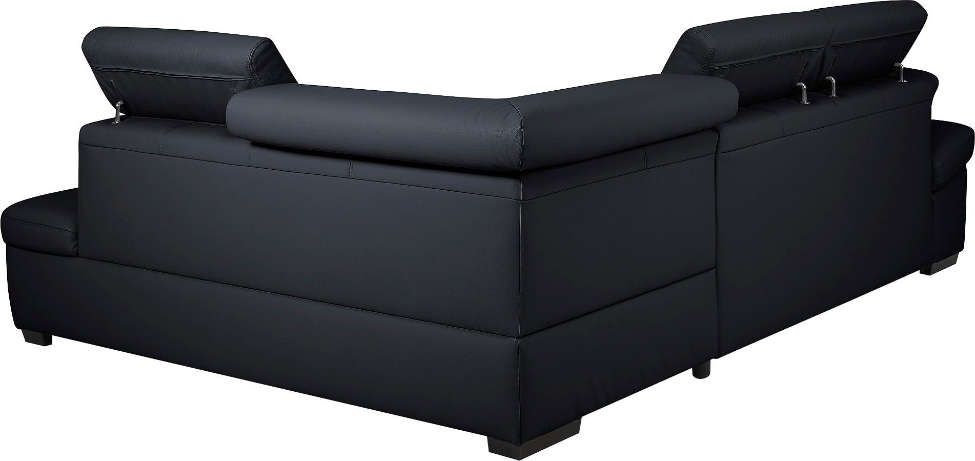 exxpo - sofa fashion Ecksofa »Salerno, klassisch modernes Funktionssofa, hoher Sitzkomfort, L-Form«, inkl. Kopf- und Armteilverstellung, wahlweise mit Bettfunktion