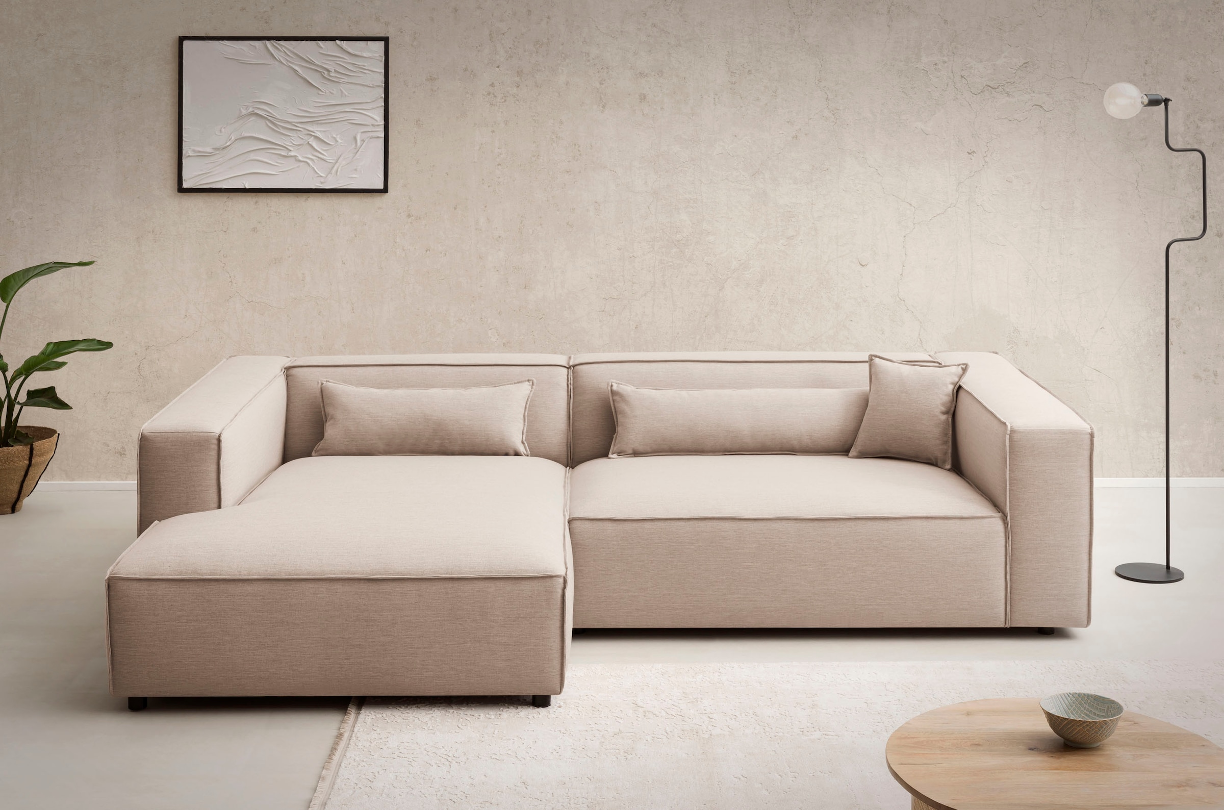 LeGer Home by Lena Gercke Ecksofa "PIARA XXL, Big-Sofa, Cord, Leinenoptik o günstig online kaufen