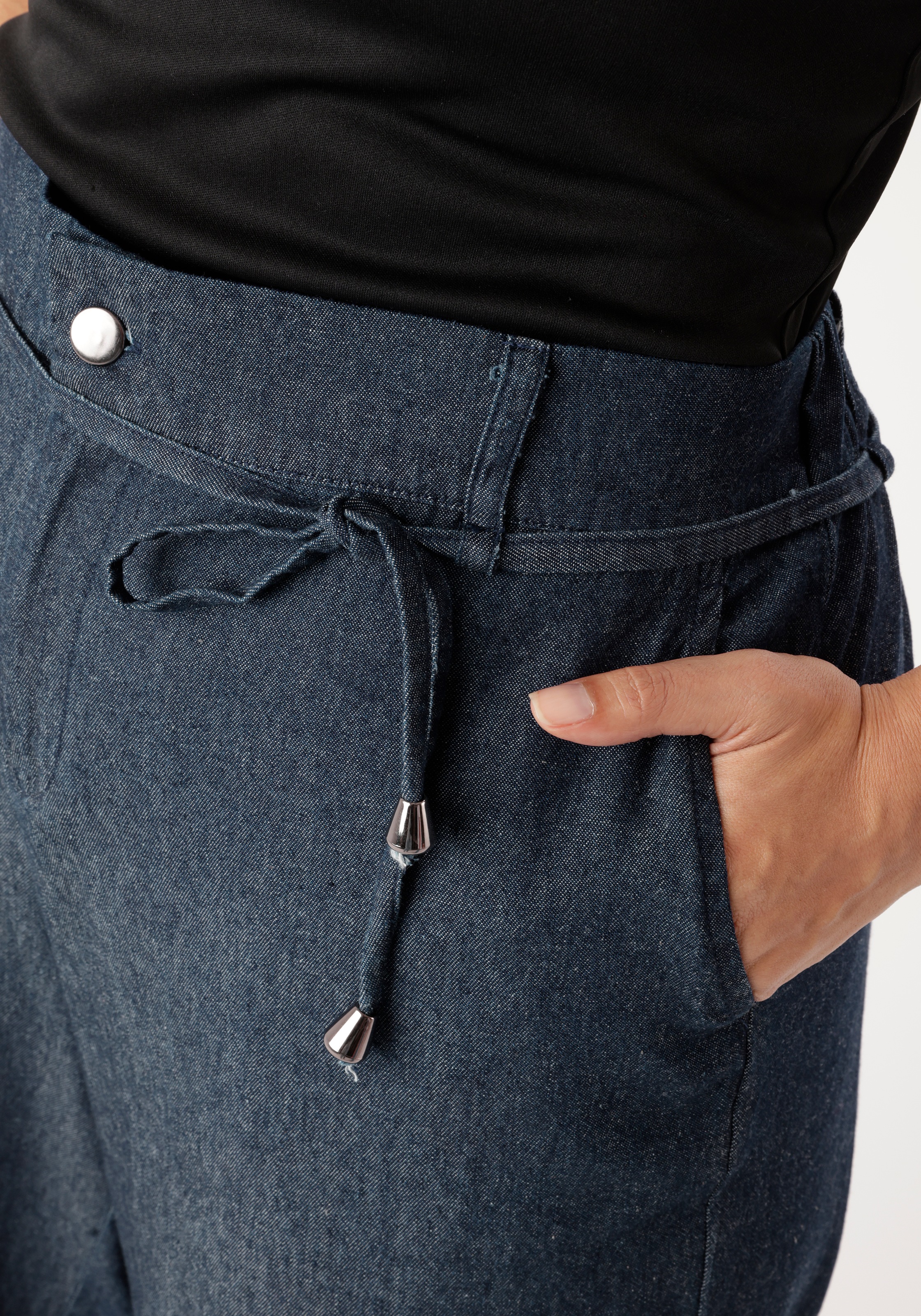 Aniston Plus Wide Leg Jeans Women Dark Blue 54 2