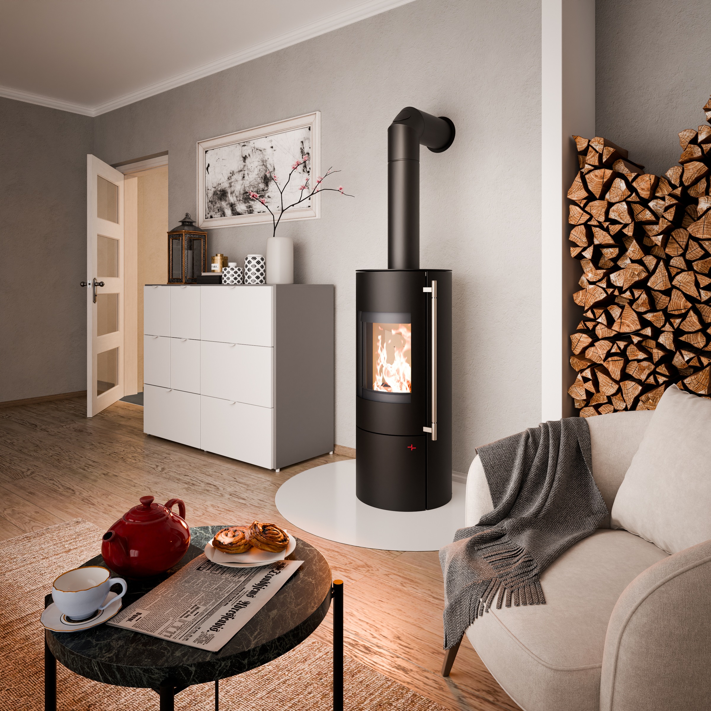 Haas + Sohn Kaminofen »LURE, tief-schwarz«